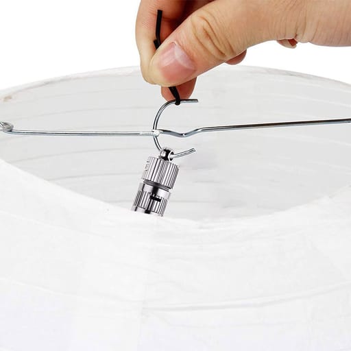 (Lot de 10) Lampion en papier Ø30cm avec LED, décoration pour fête / anniversaire /