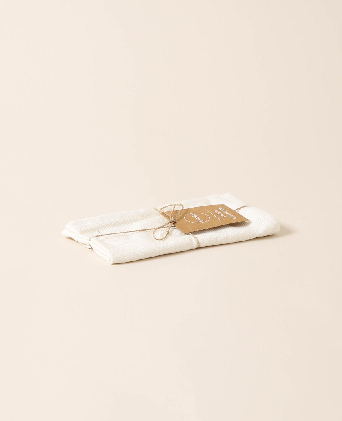 Serviette en tissu, chevrons, écru