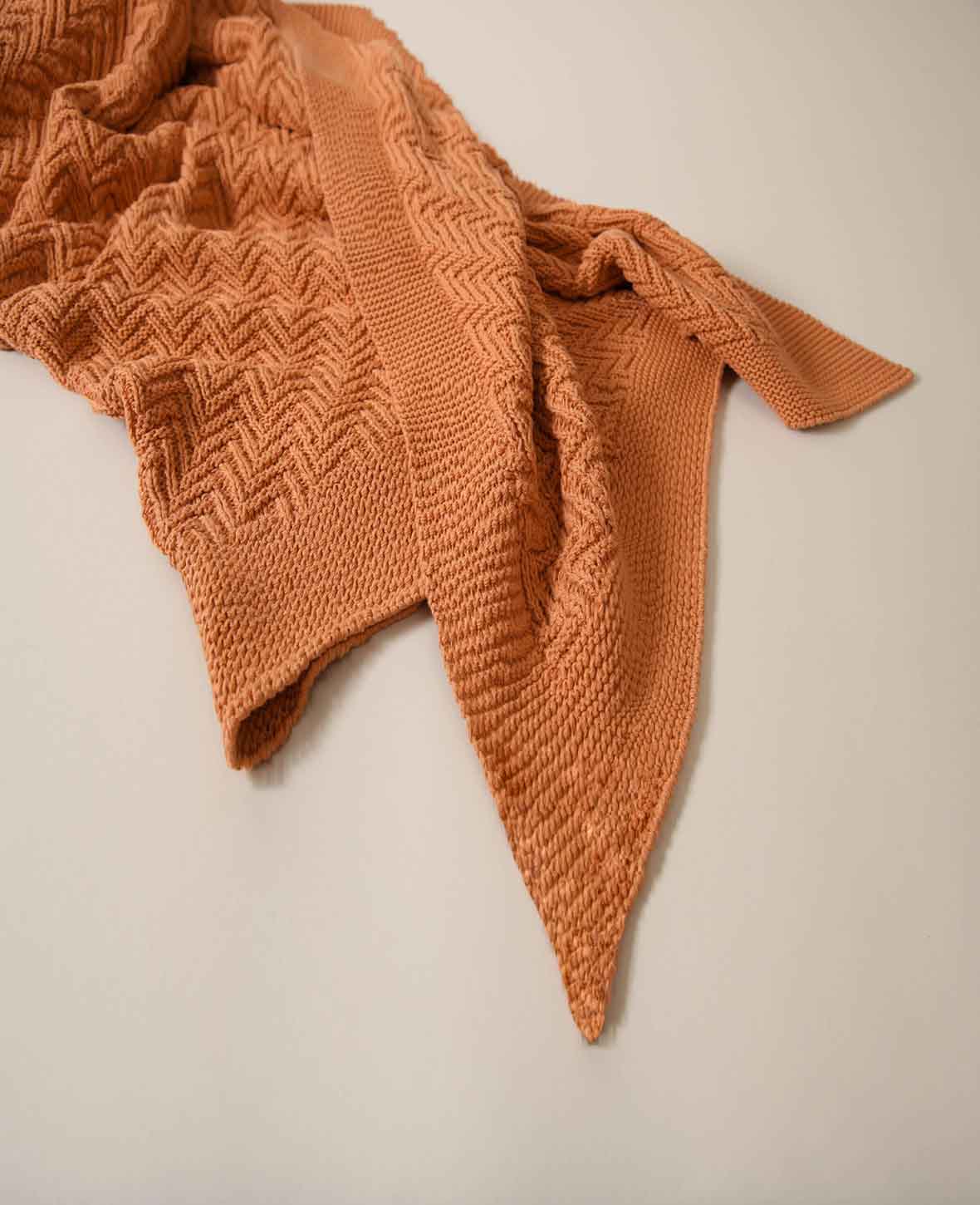 Herringbone Blanket, Blush, 130x170cm