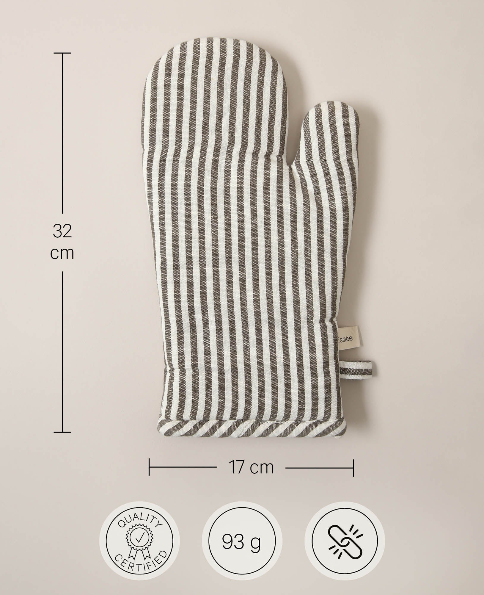 Louis Oven Mitt, striped