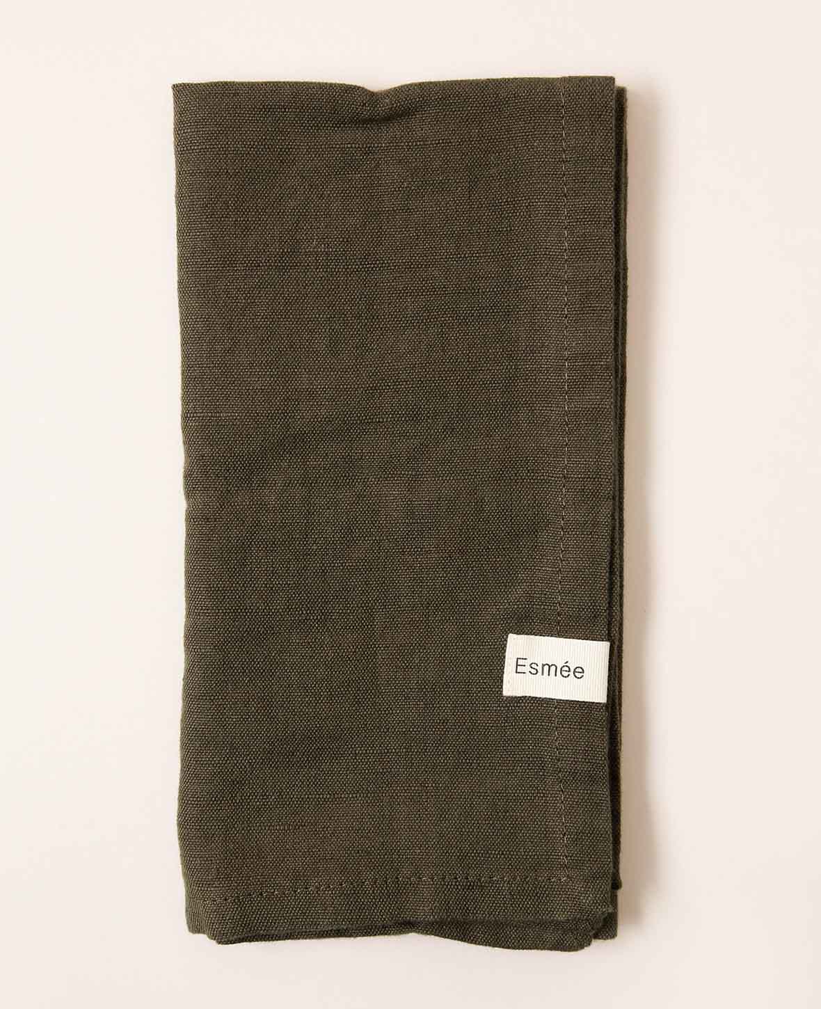 Serviette en tissu Mani, olive, 45x45