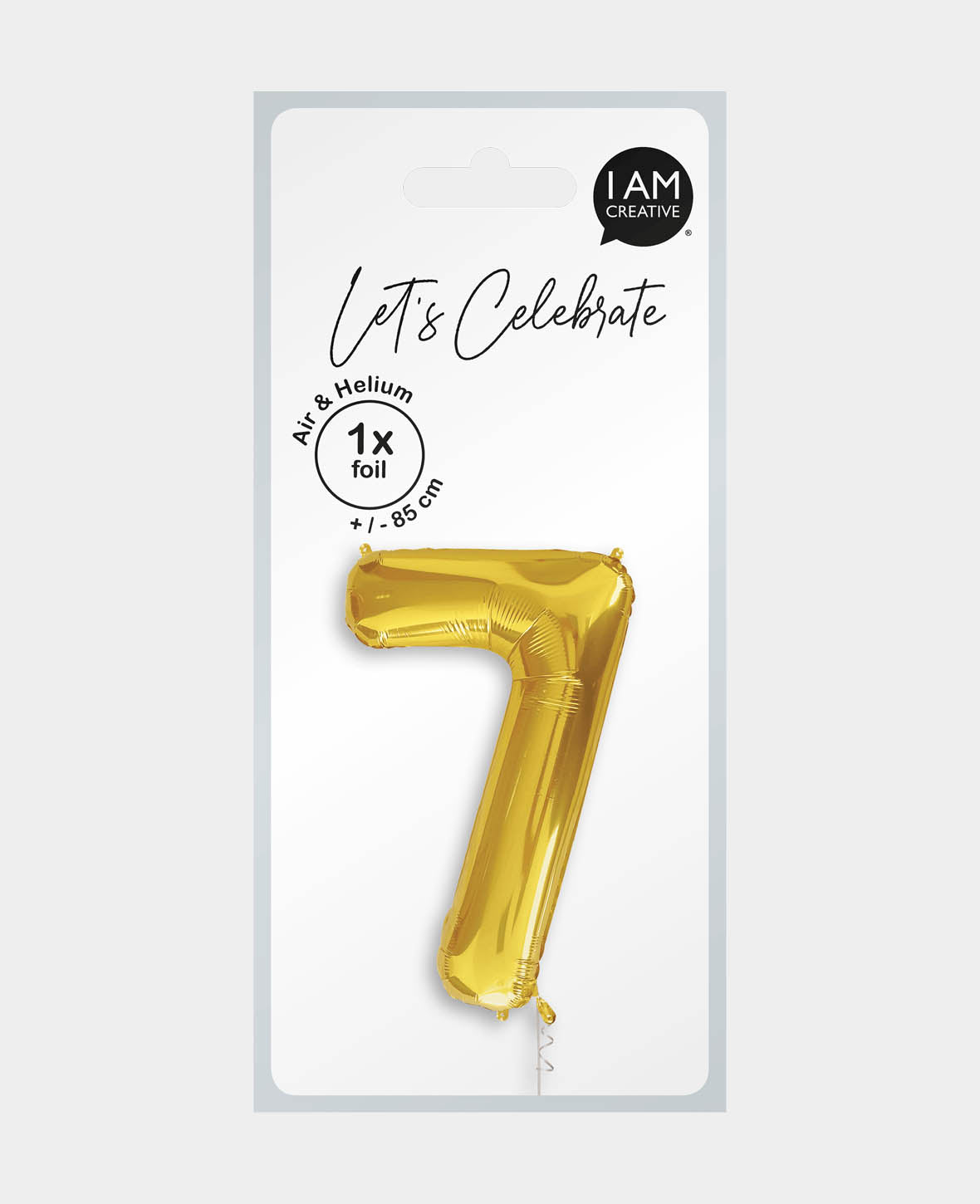 Ballon en aluminium chiffre « 7 », 85 x 50 x 15 cm, doré