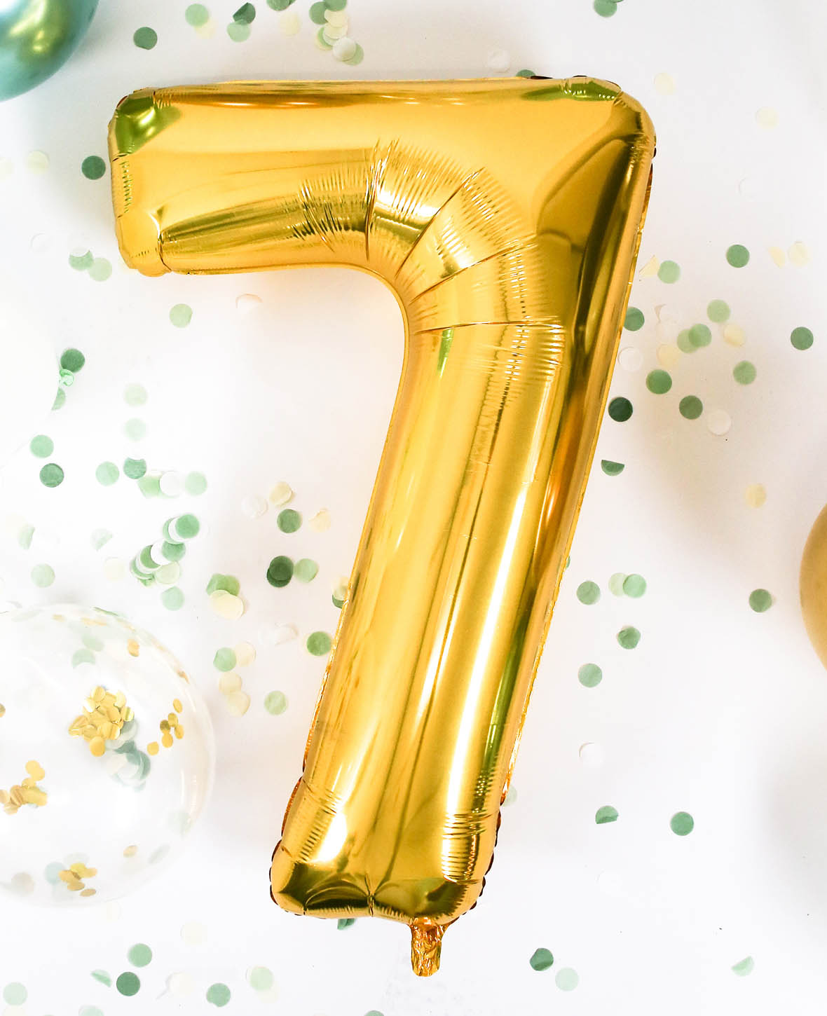 Ballon en aluminium chiffre « 7 », 85 x 50 x 15 cm, doré