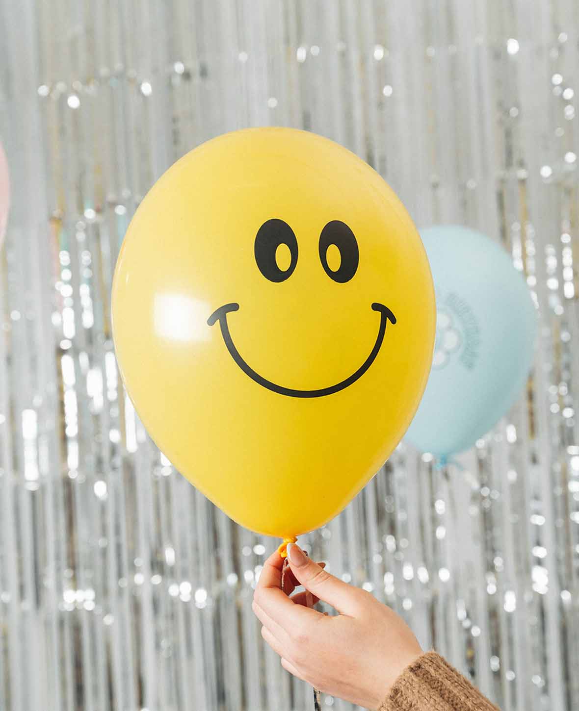 Balloons Smiley, 27 cm, Yellow, 6 pcs.