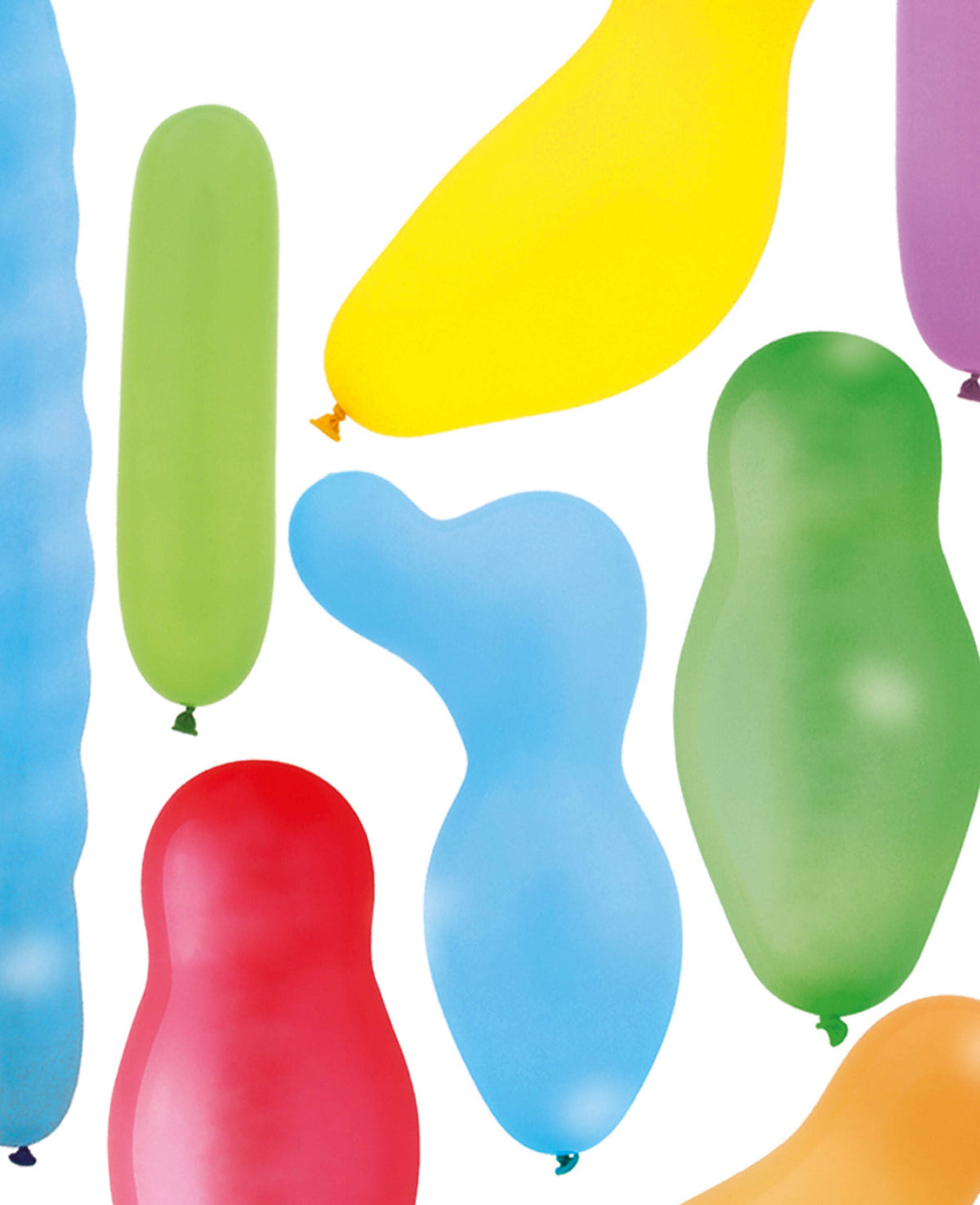 Balloons assorted shapes & colors, 20 cm, 20 pcs.