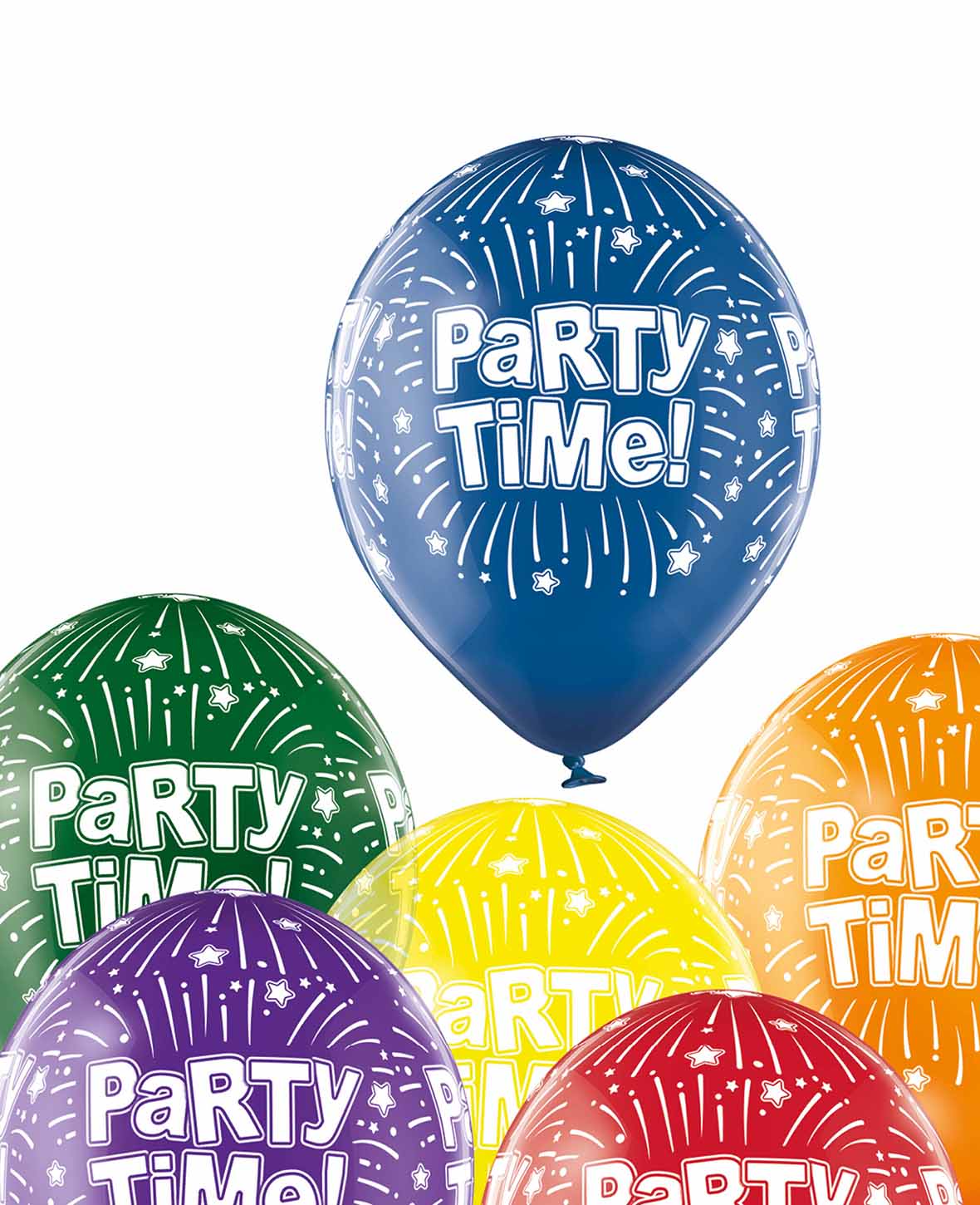 Balloons Party Time, 27 cm, Assorted, 6 pcs.