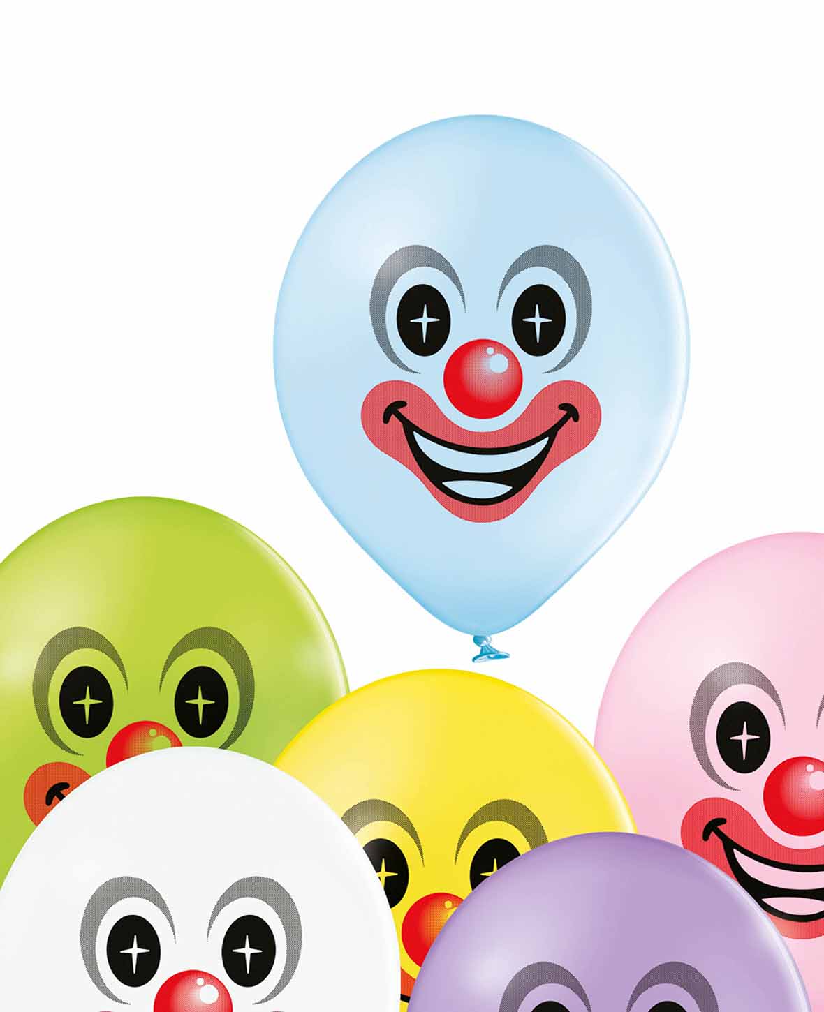Balloons Clown, 27 cm, Assorted, 6 pcs.