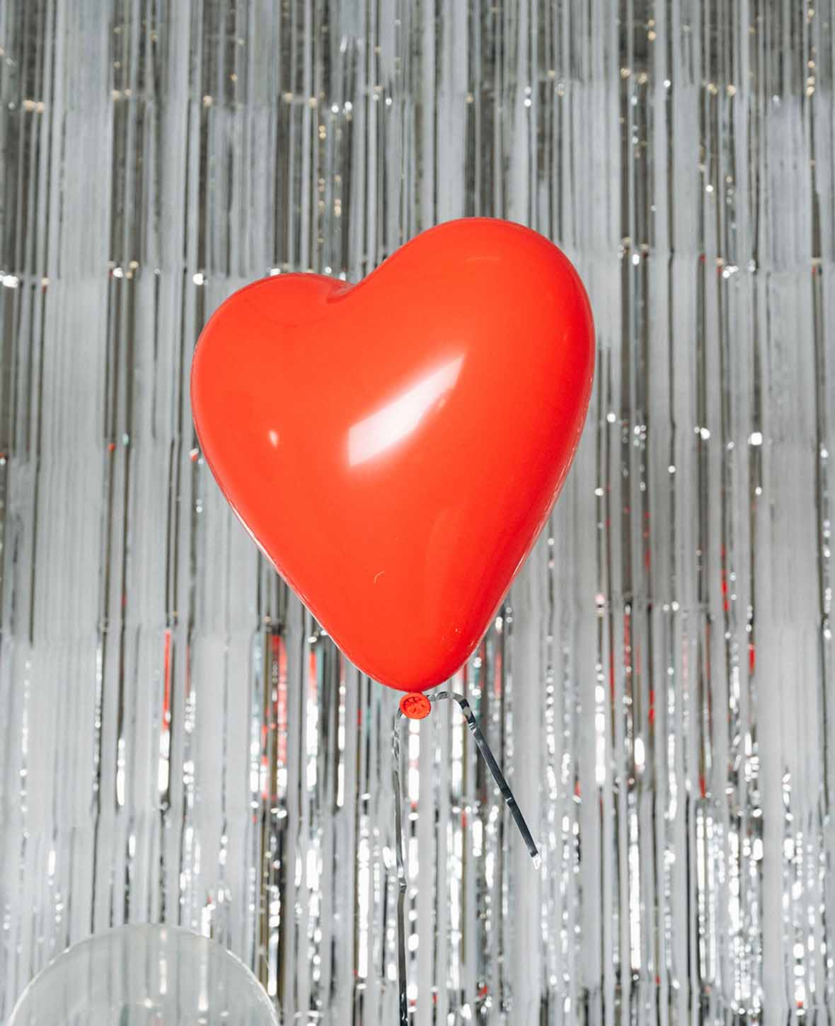 Ballons en forme de cœur, 28 cm, blancs, 6 pcs.