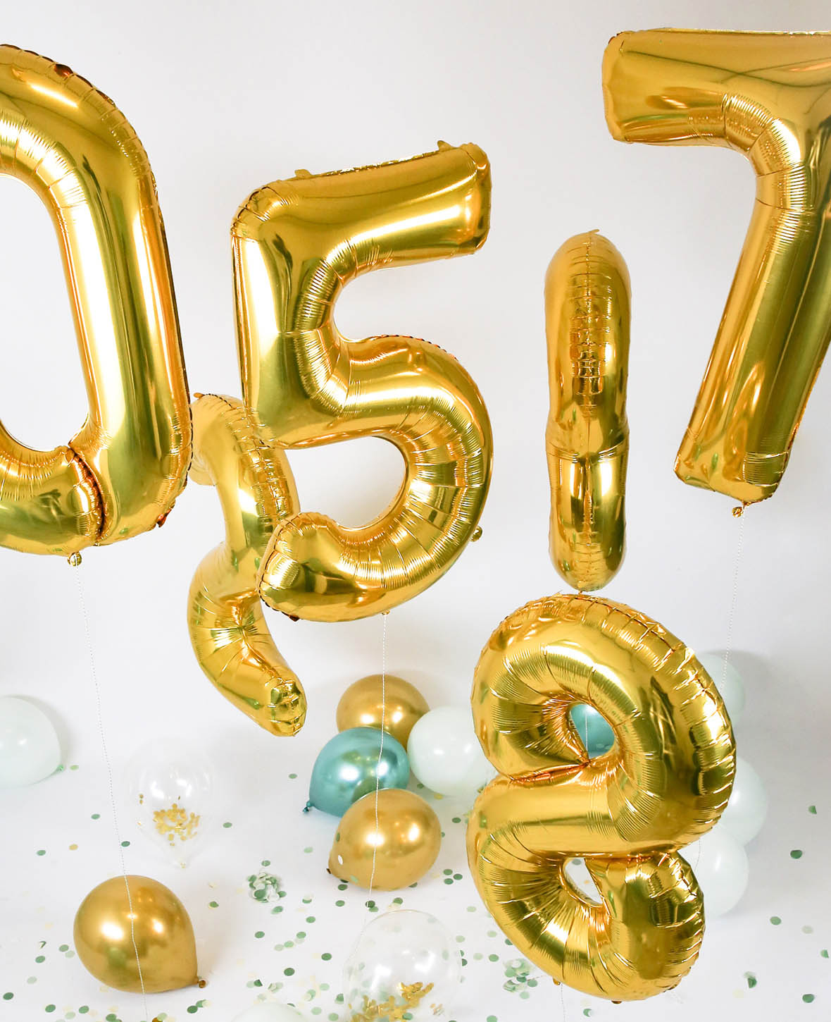 Foil Balloon Number "6", 85 x 50 x 15 cm, Gold