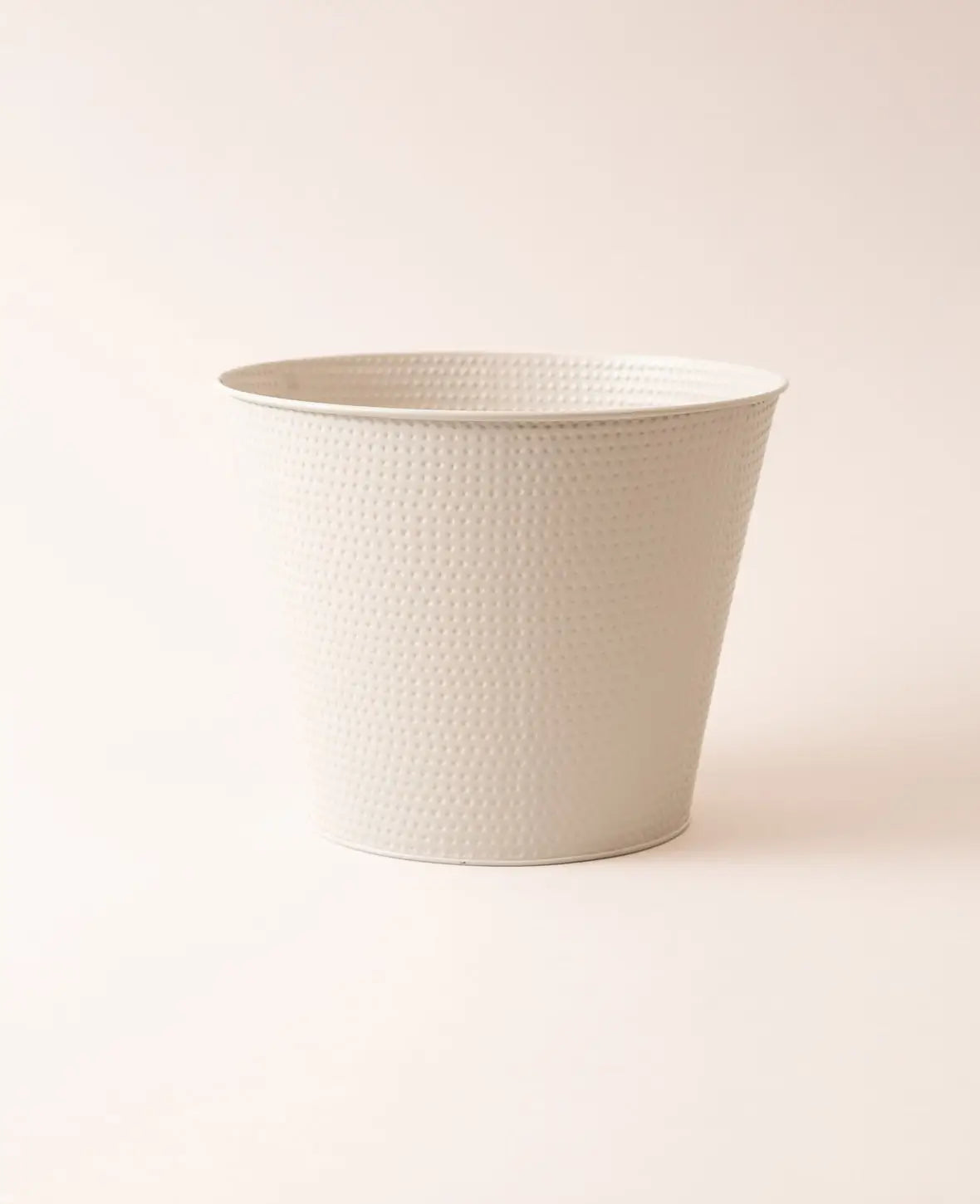 Blumentopf / Übertopf aus Blech, Taupe, Ø 23 x H 18.5 cm