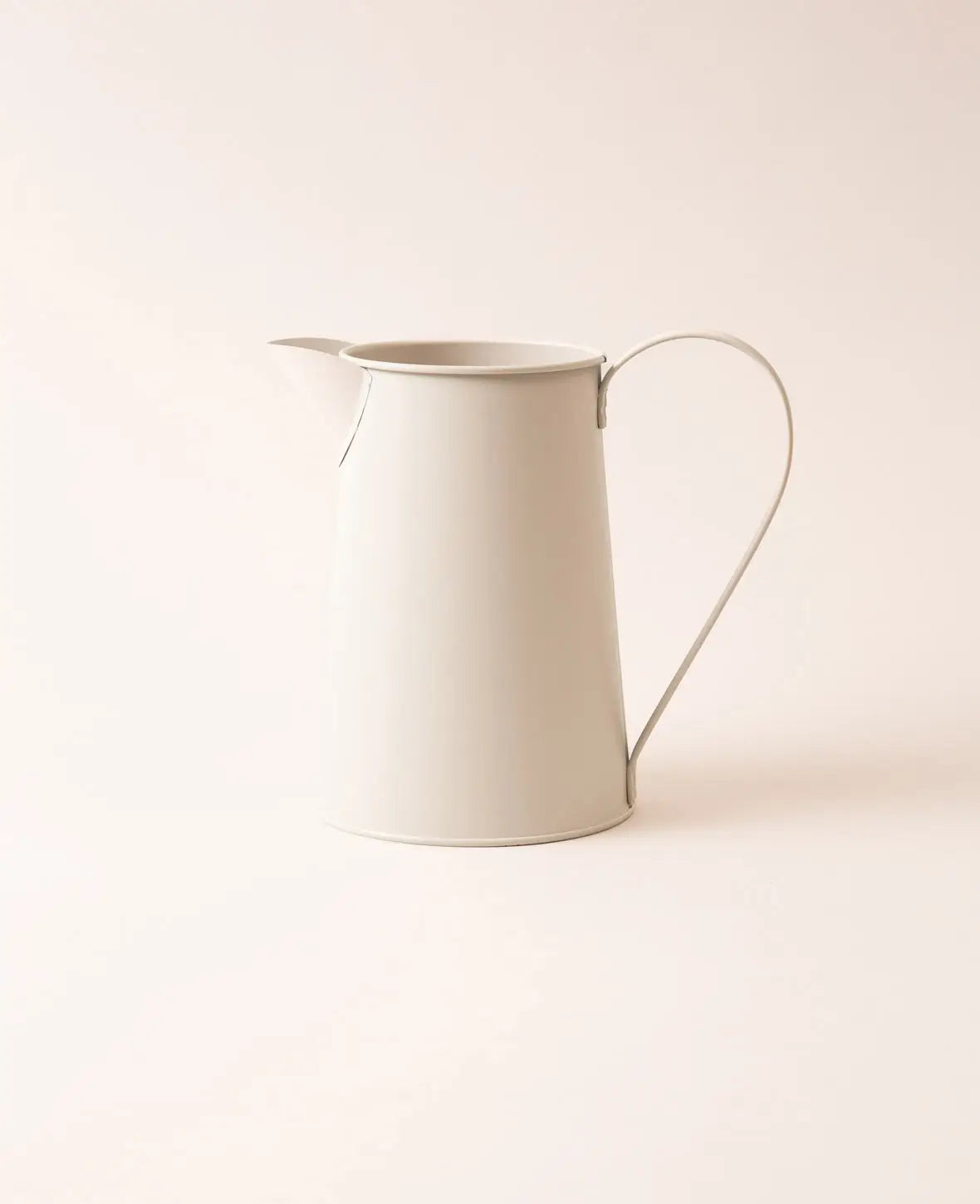 Decorative jug made of tin, taupe, 10x13x19.5cm