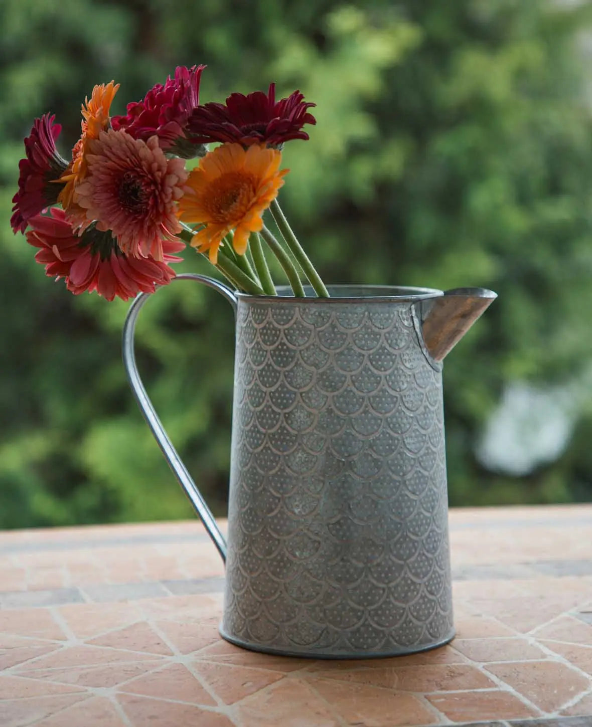 Sheet metal pitcher, Middle East, 12x14x21.5cm