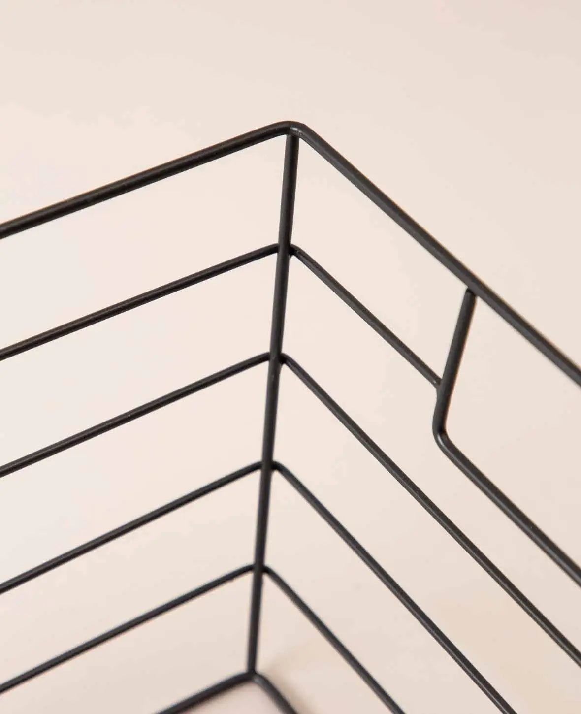 Stackable wire basket, matt black, 35x23x18