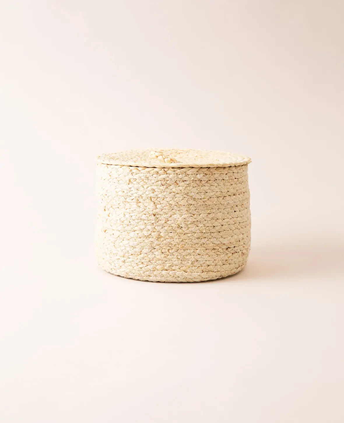 Dark basket with lid, D21cm