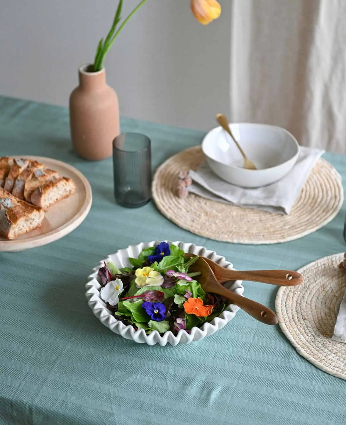 Set de table rond en fibres naturelles tressées