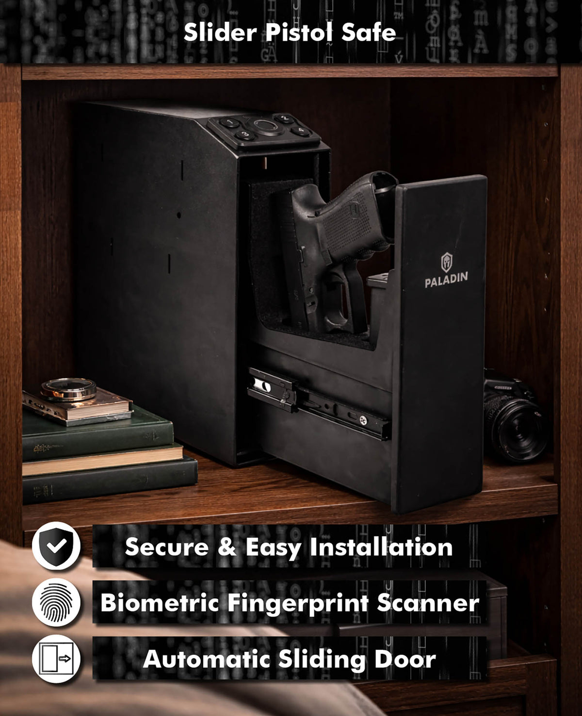 PALADIN SLIDER BIOMETRIC PISTOL SAFE