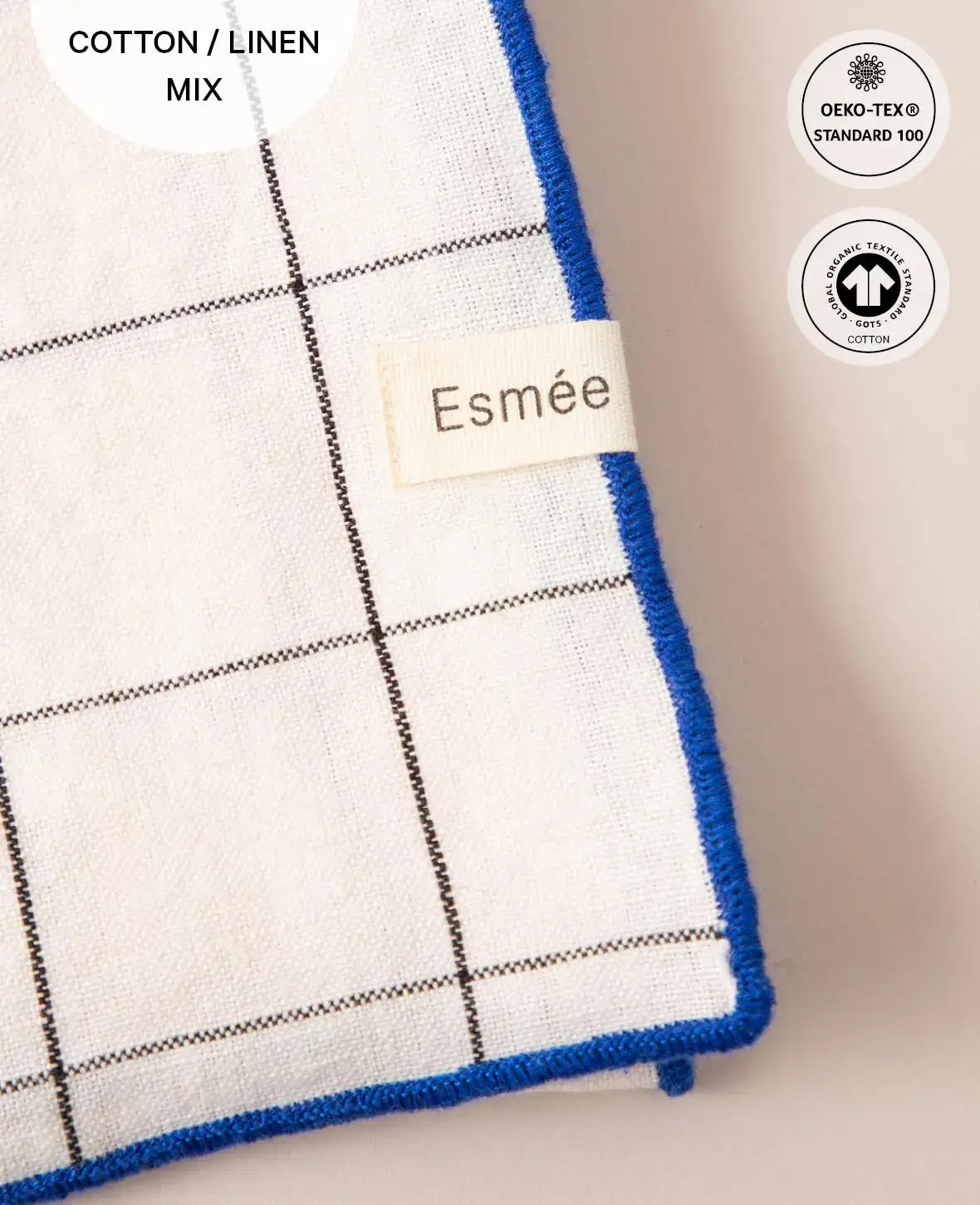 MILOU TABLECLOTH, WHITE CHECKERED, 150 X 240 CM