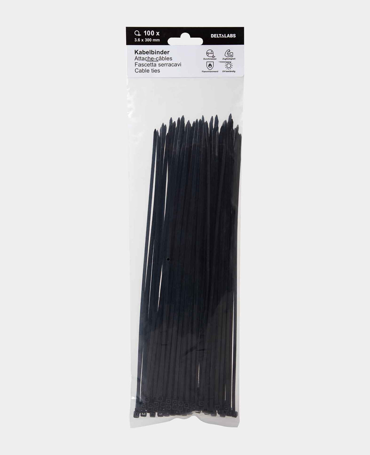 Colliers de serrage 3.6 x 300mm, 100 pièces