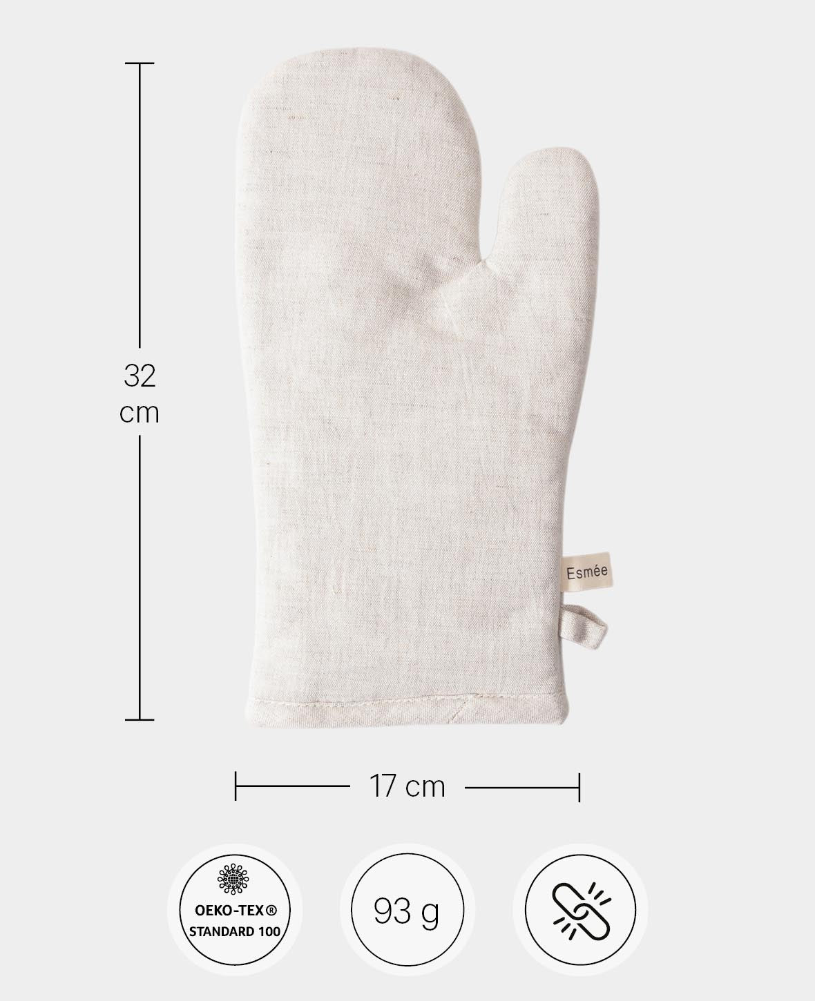 Ted Oven Mitt, Natural