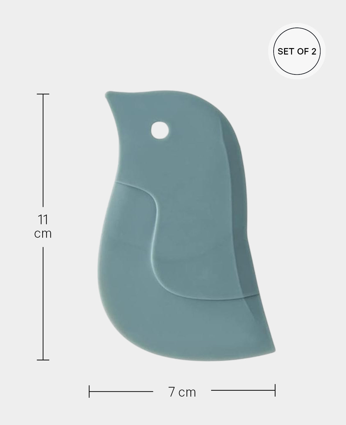 Kit de raclettes Pingouin 2 pcs gris et menthe