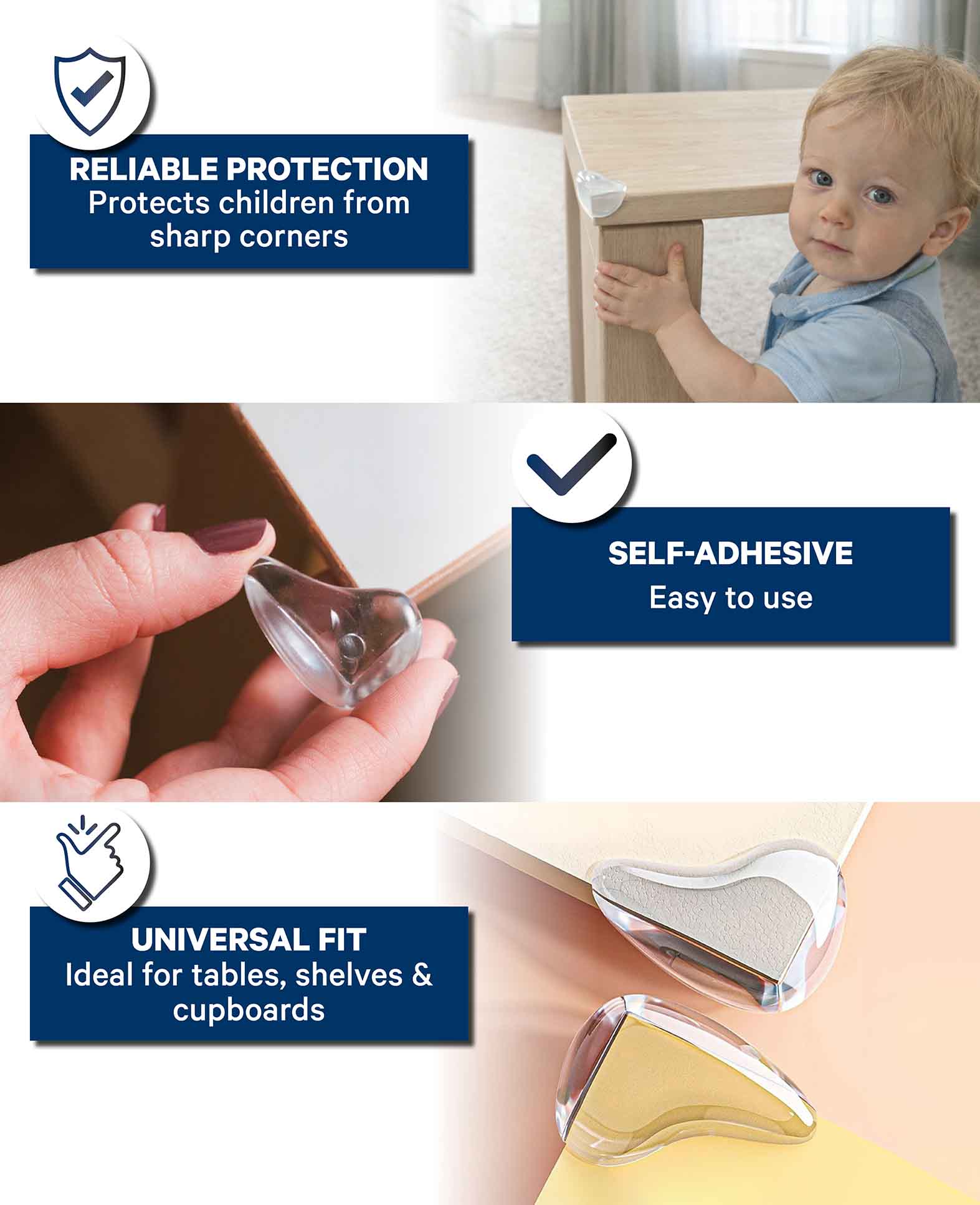 Child Safety Corner Guards (Set of 10) Transparent