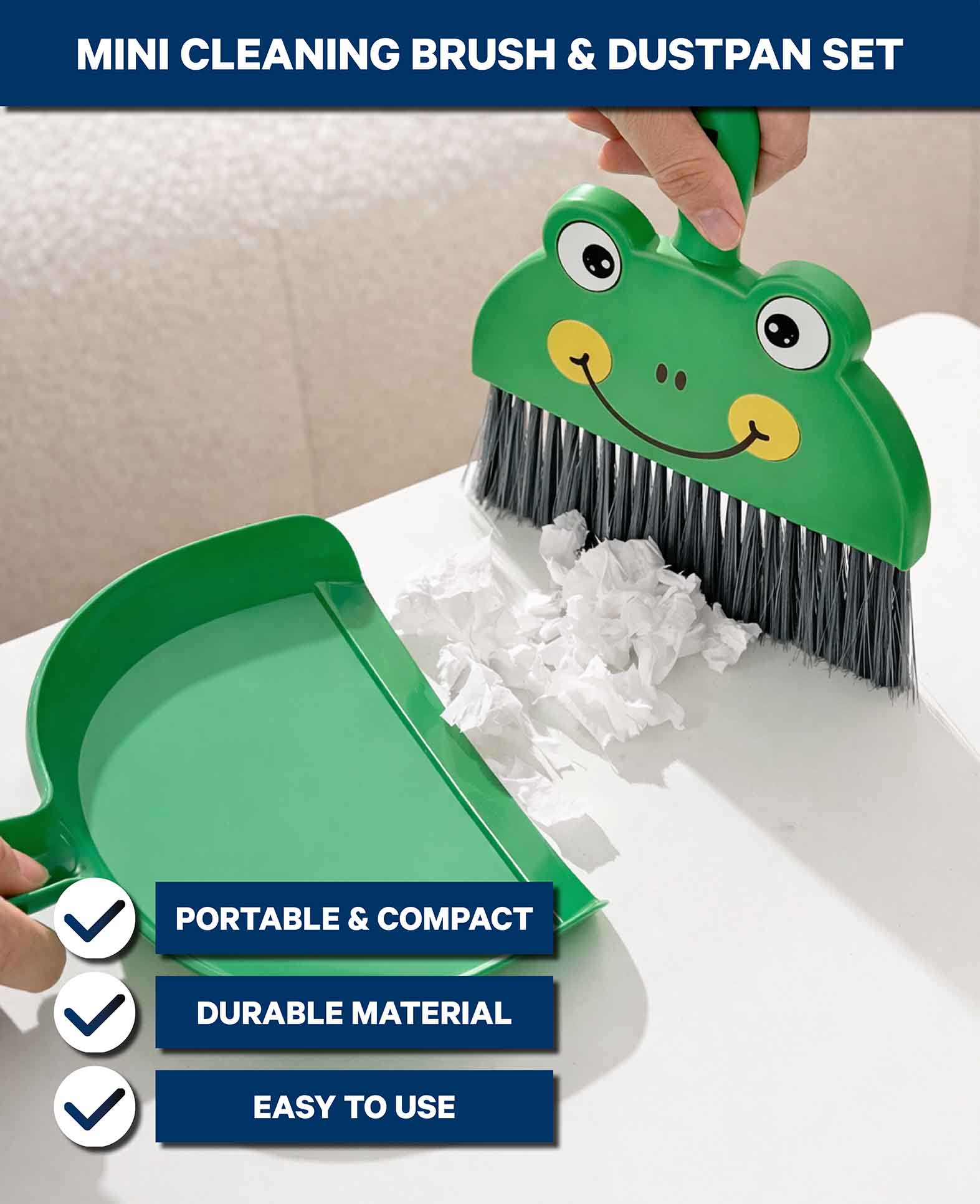 Children's Dustpan Frog