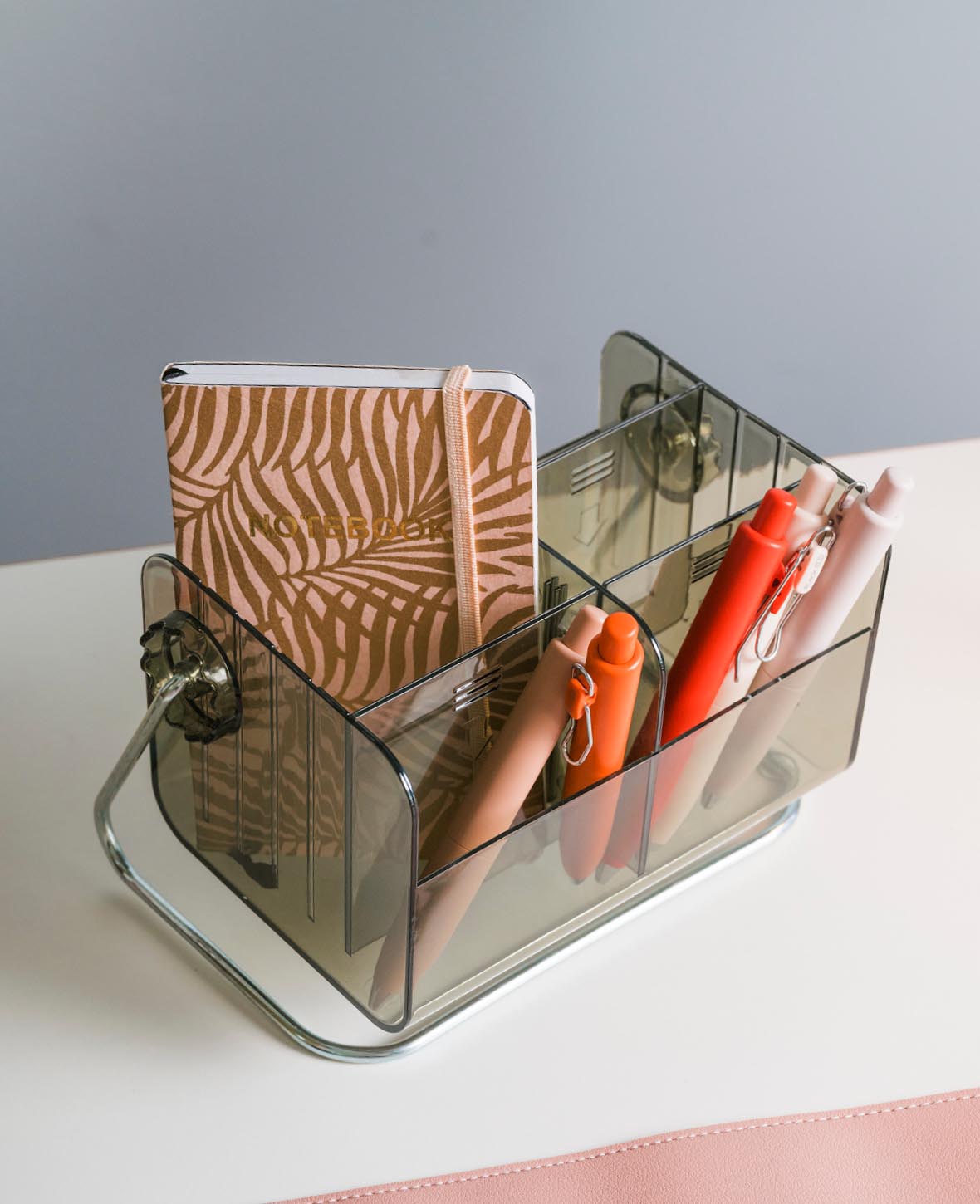 Verstellbarer Acryl Organizer im Retro Look, Grün