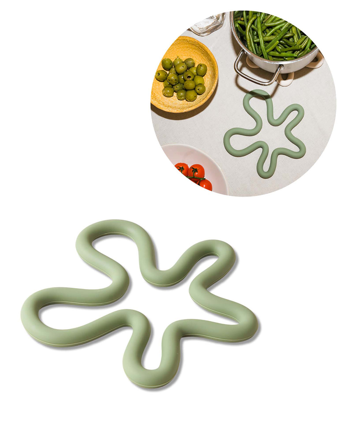 Pot coaster Splash, green