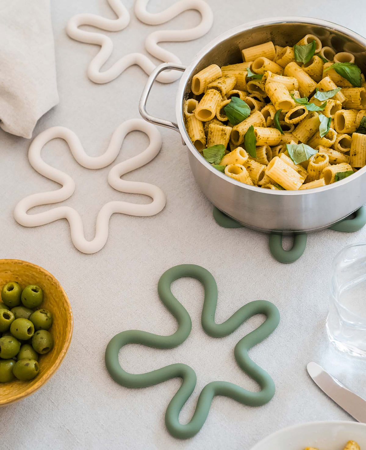 Pot coaster Splash, green
