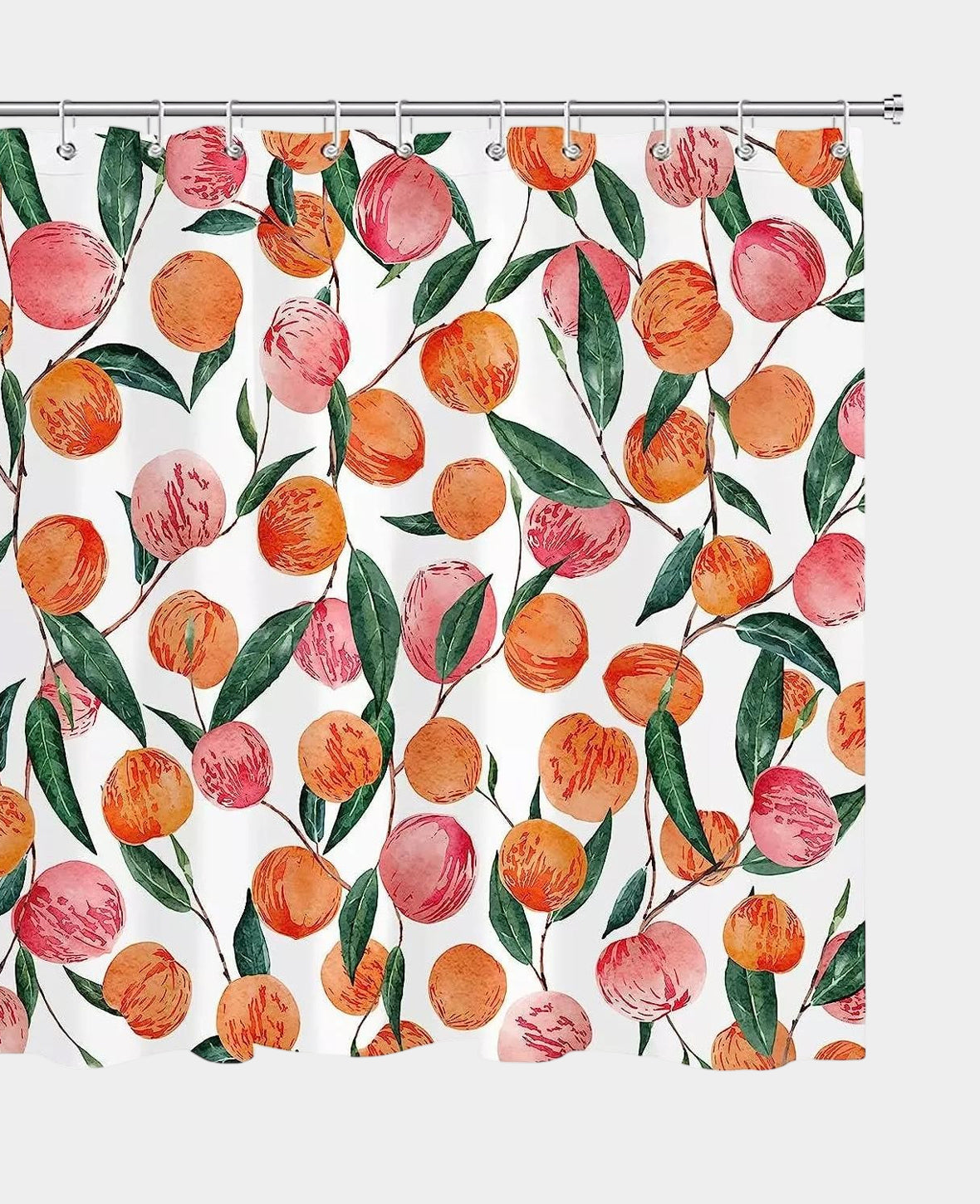 Duschvorhang mit Pfirsich Design, 180 x 200 cm