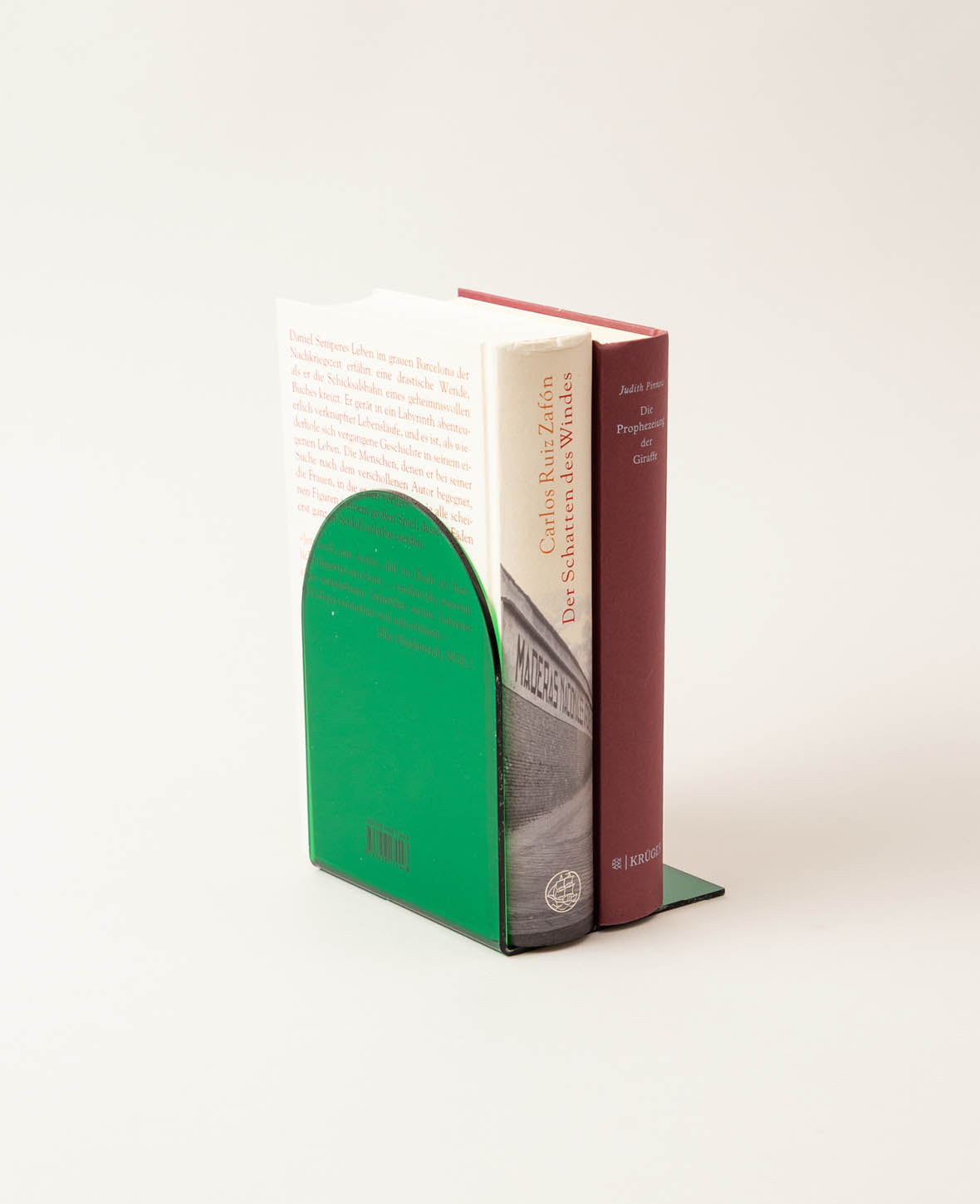 Acrylic Retro Bookend, green, 2 pcs.