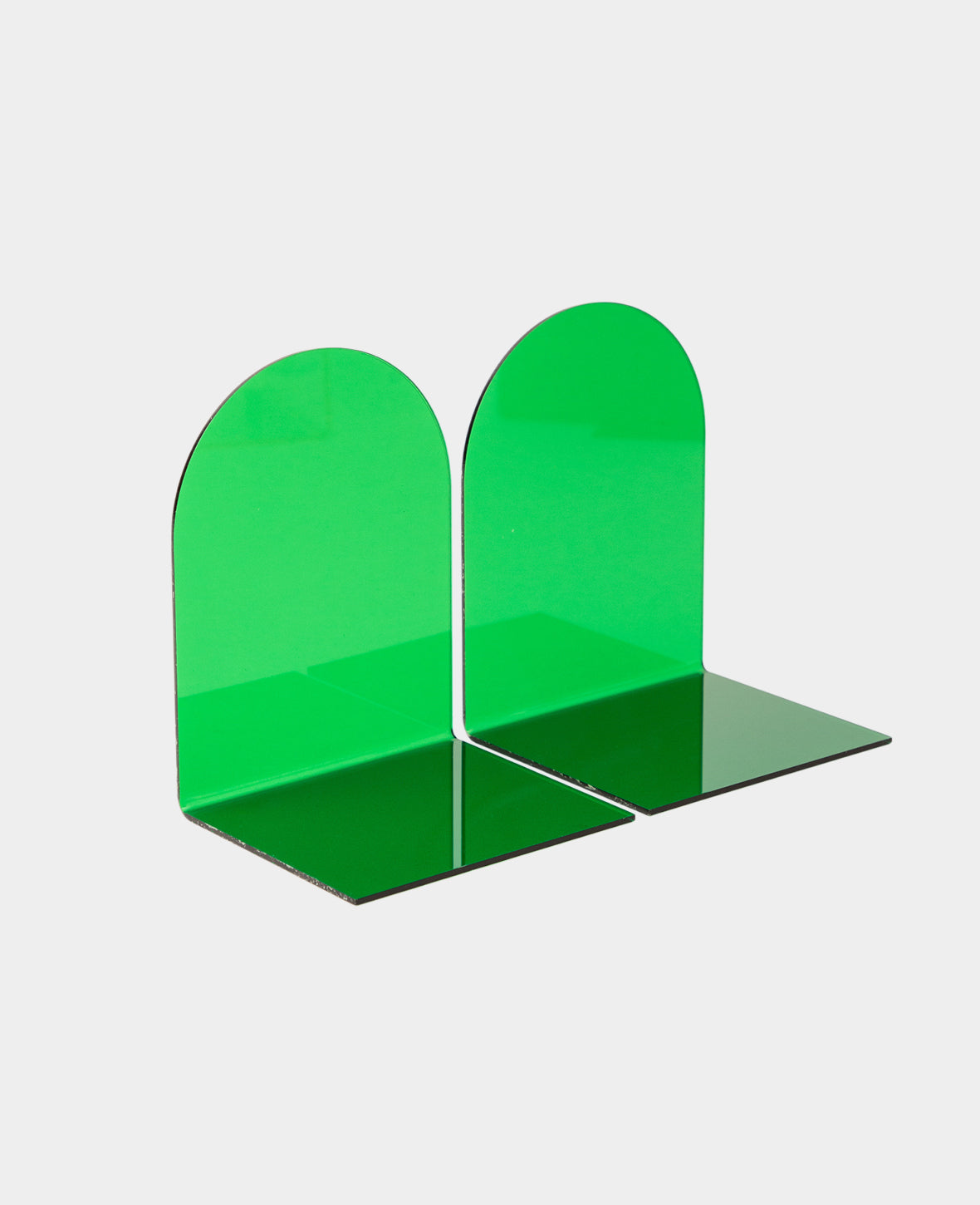 Acrylic Retro Bookend, green, 2 pcs.