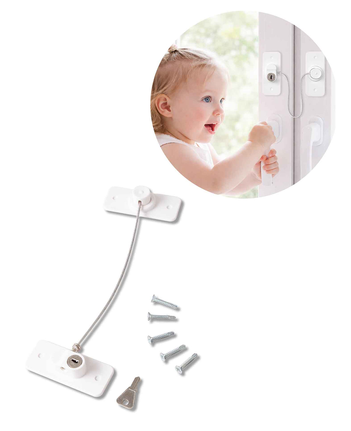 Child Safety Cable Lock for Windows, etc.