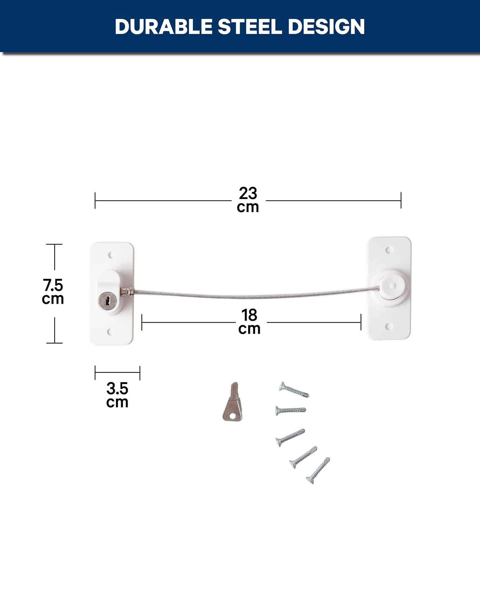 Child Safety Cable Lock for Windows, etc.
