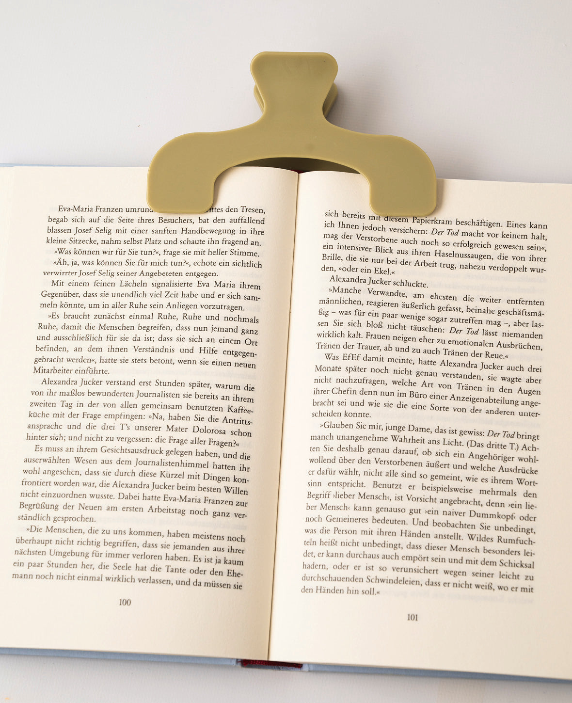 Lot de 2 serre-livres à ressort, 12,2 × 7 cm, transparent/vert