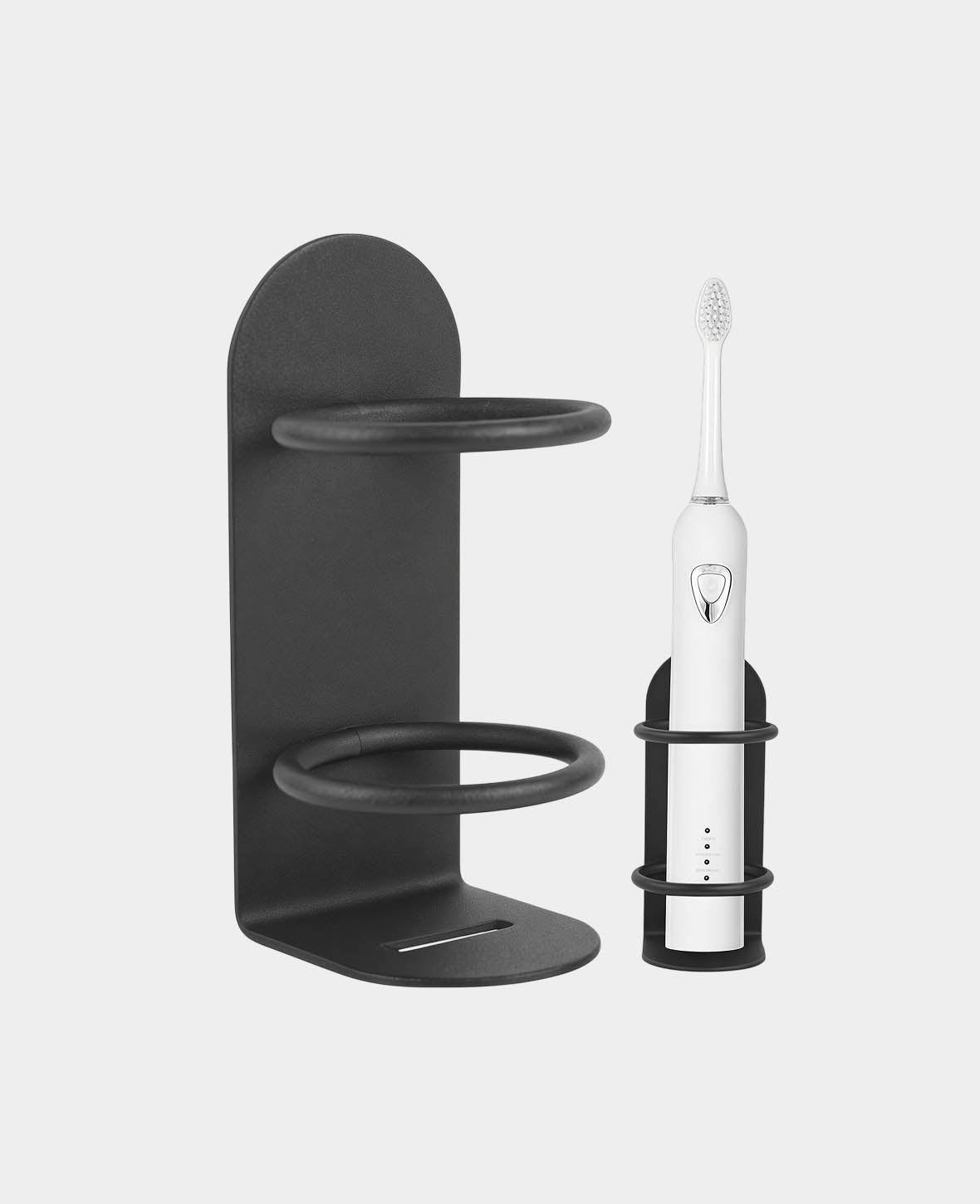 Support de brosse à dents en fer thermolaqué noir