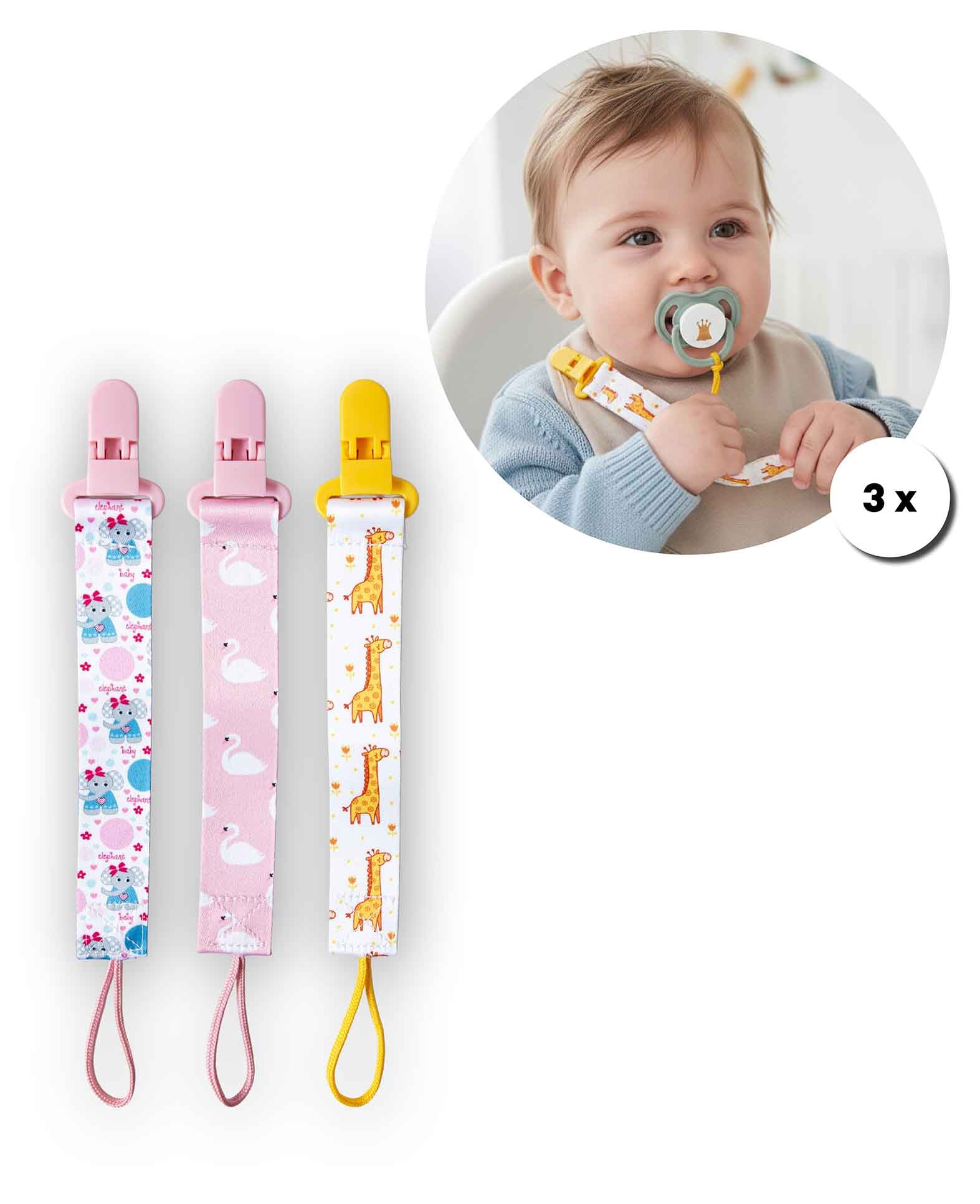 Nuggikette Set Zoo, 3 Stück, 26 x 2.5 cm, 3 Stk.