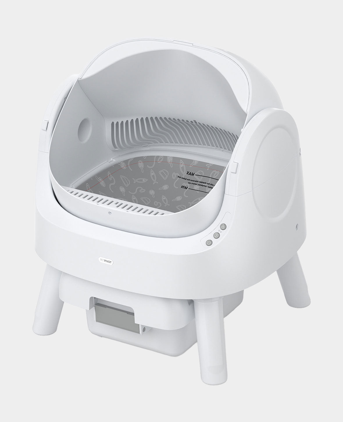 Self-cleaning litter box with bag