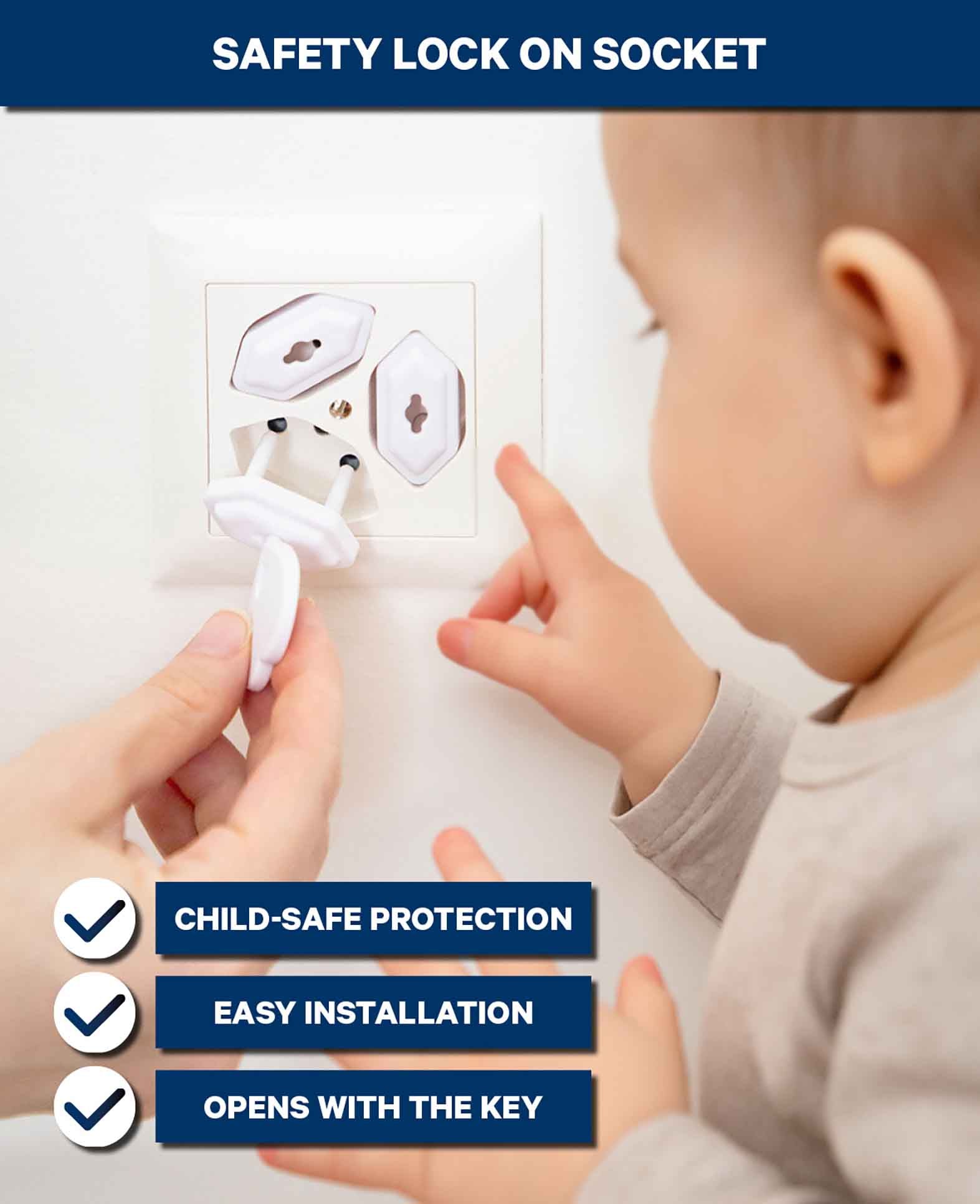 Socket cap, 7 pcs plus safety key
