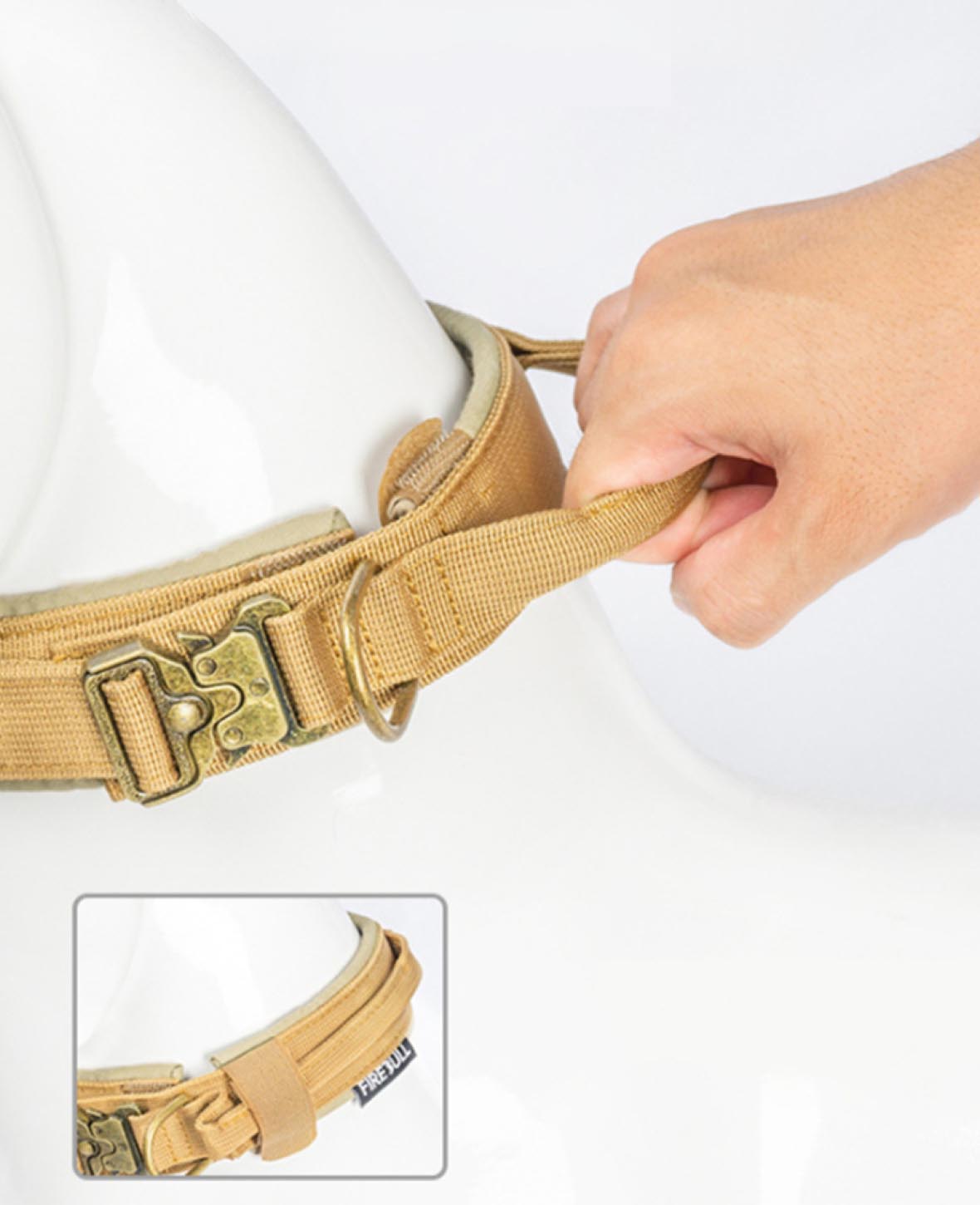 Taktisches Hundehalsband, Khaki, S