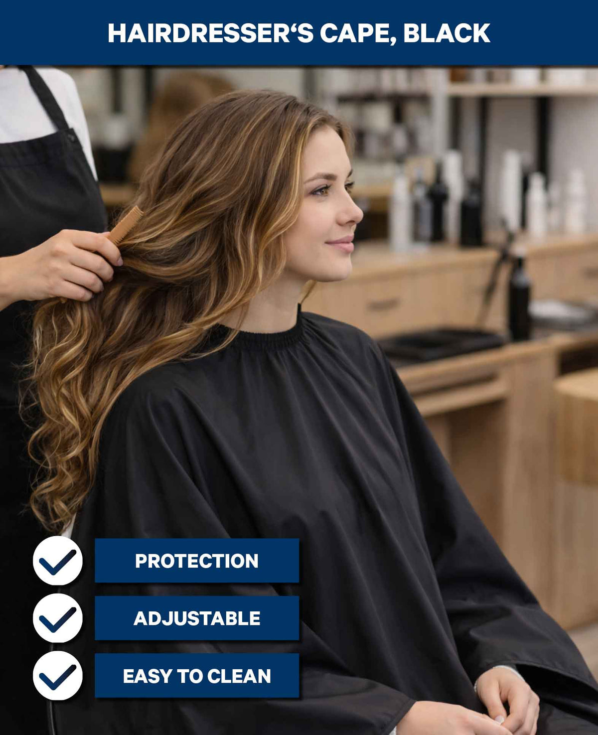 *Friseur Umhang, schwarz