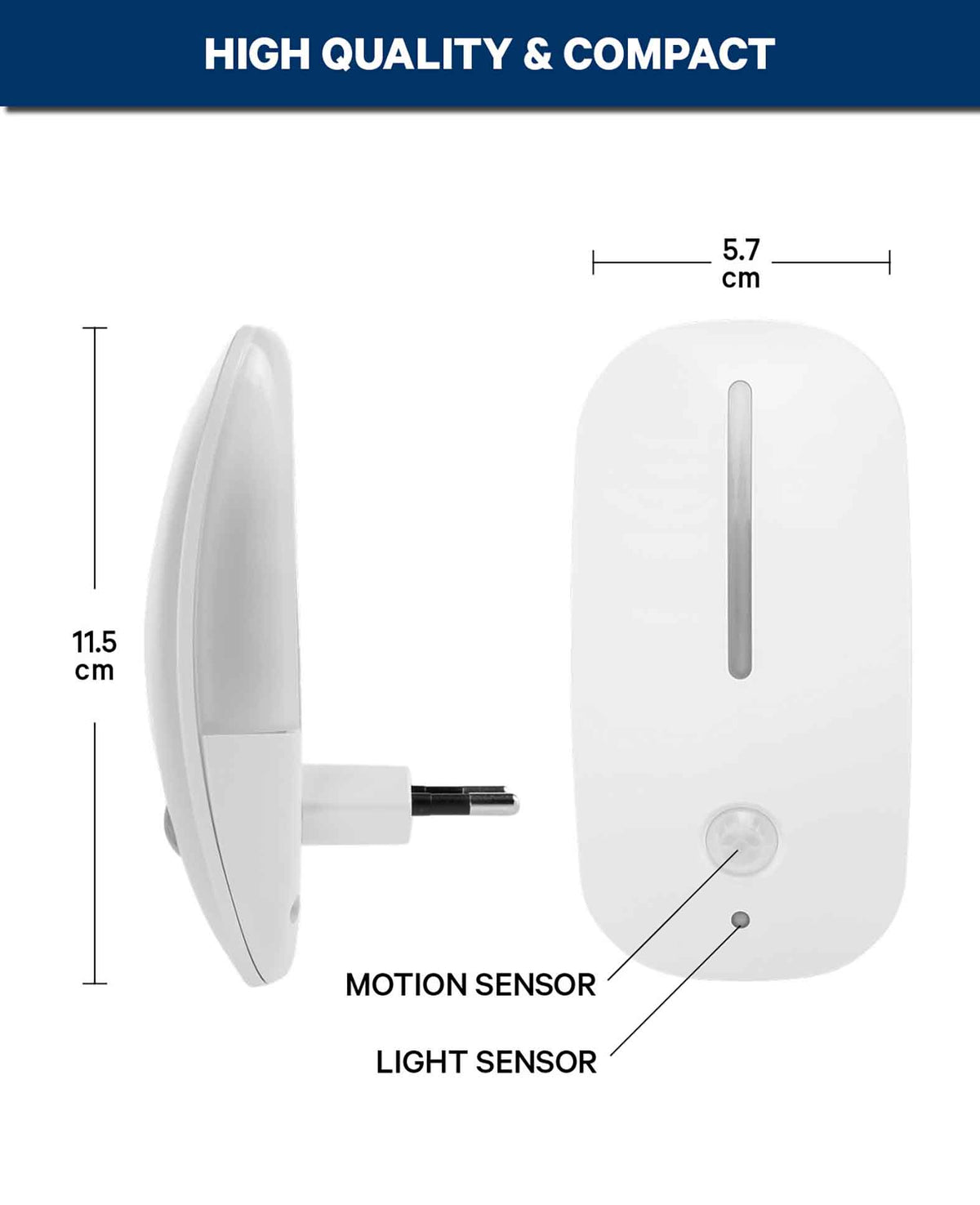 LED Night Light for Socket with Motion Sensor