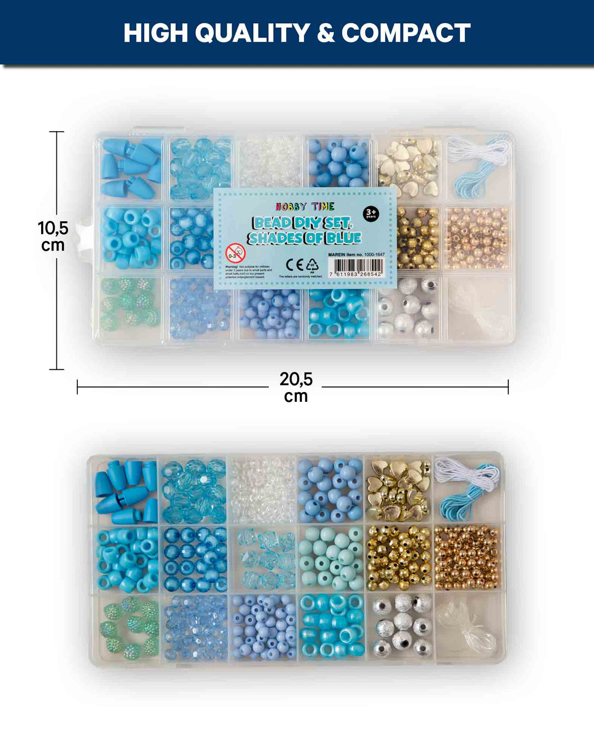 Kit de bricolage perles tons bleus