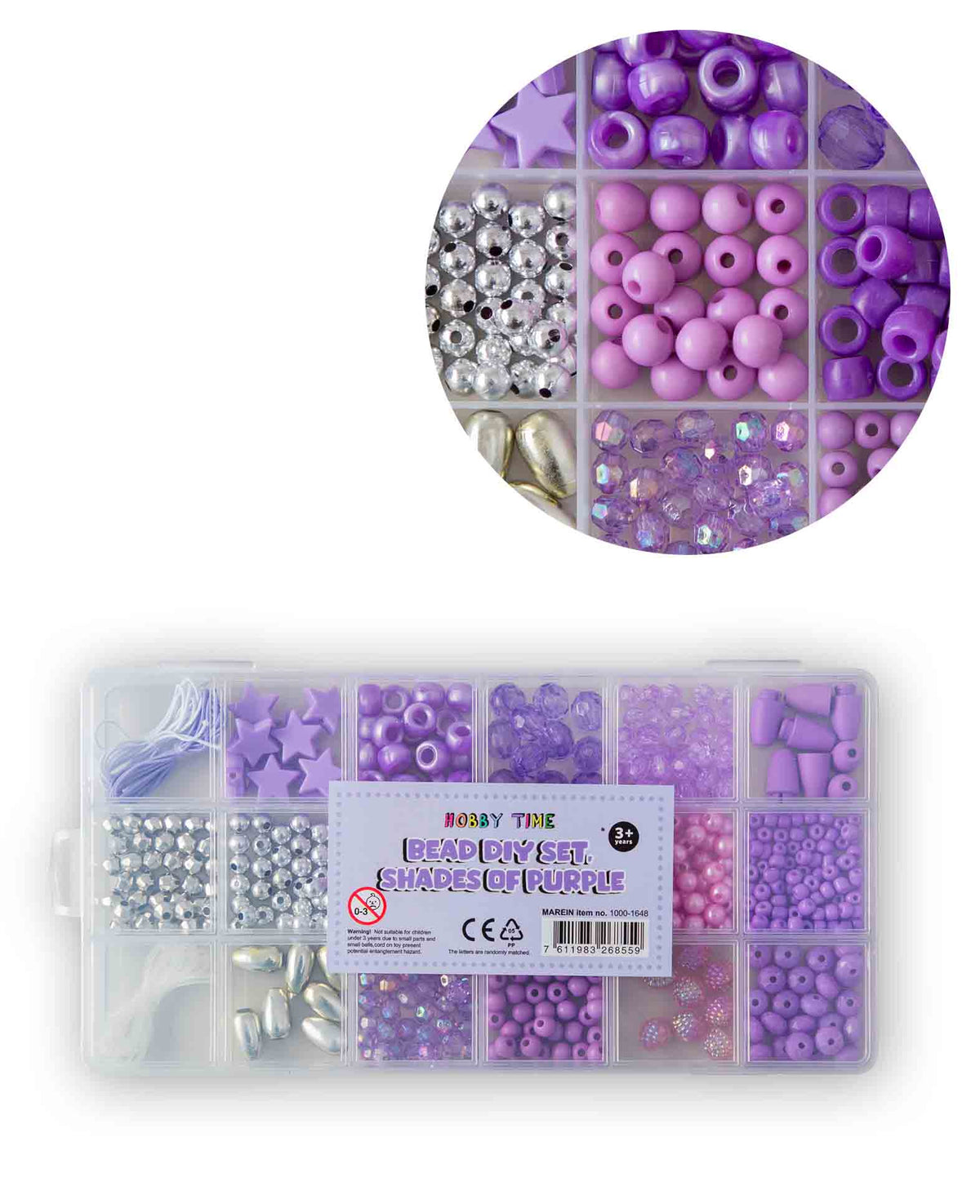 Perlen DIY Set Lilatöne