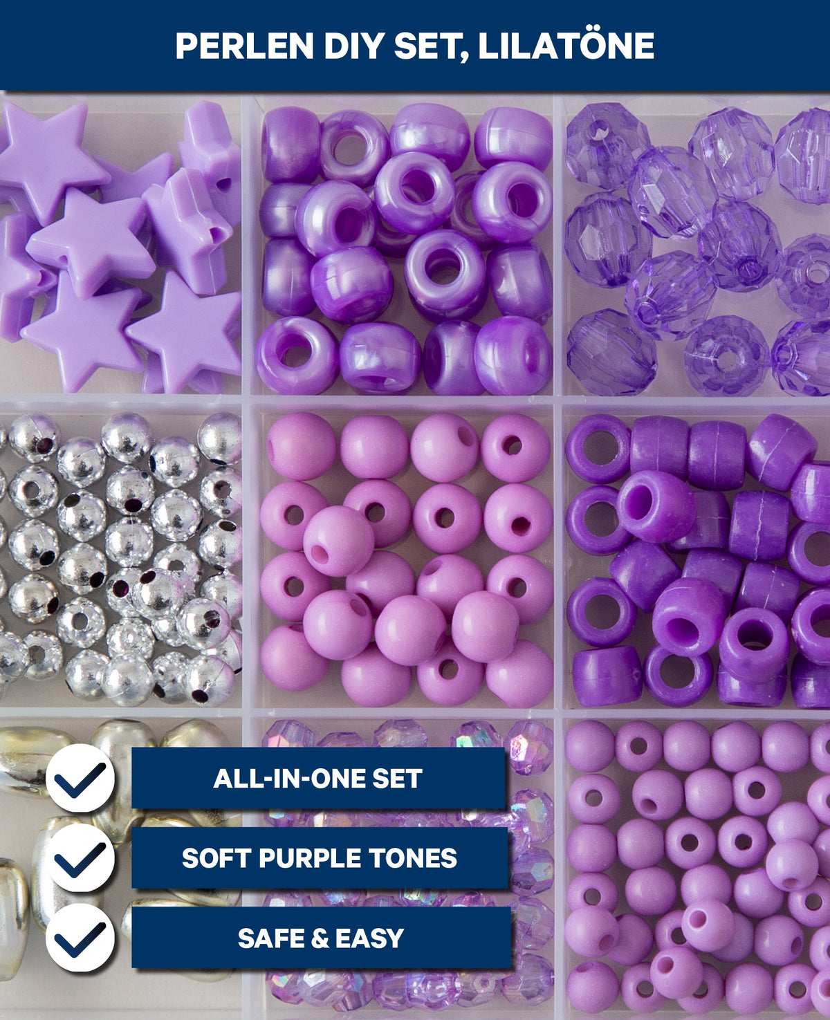 Perlen DIY Set Lilatöne