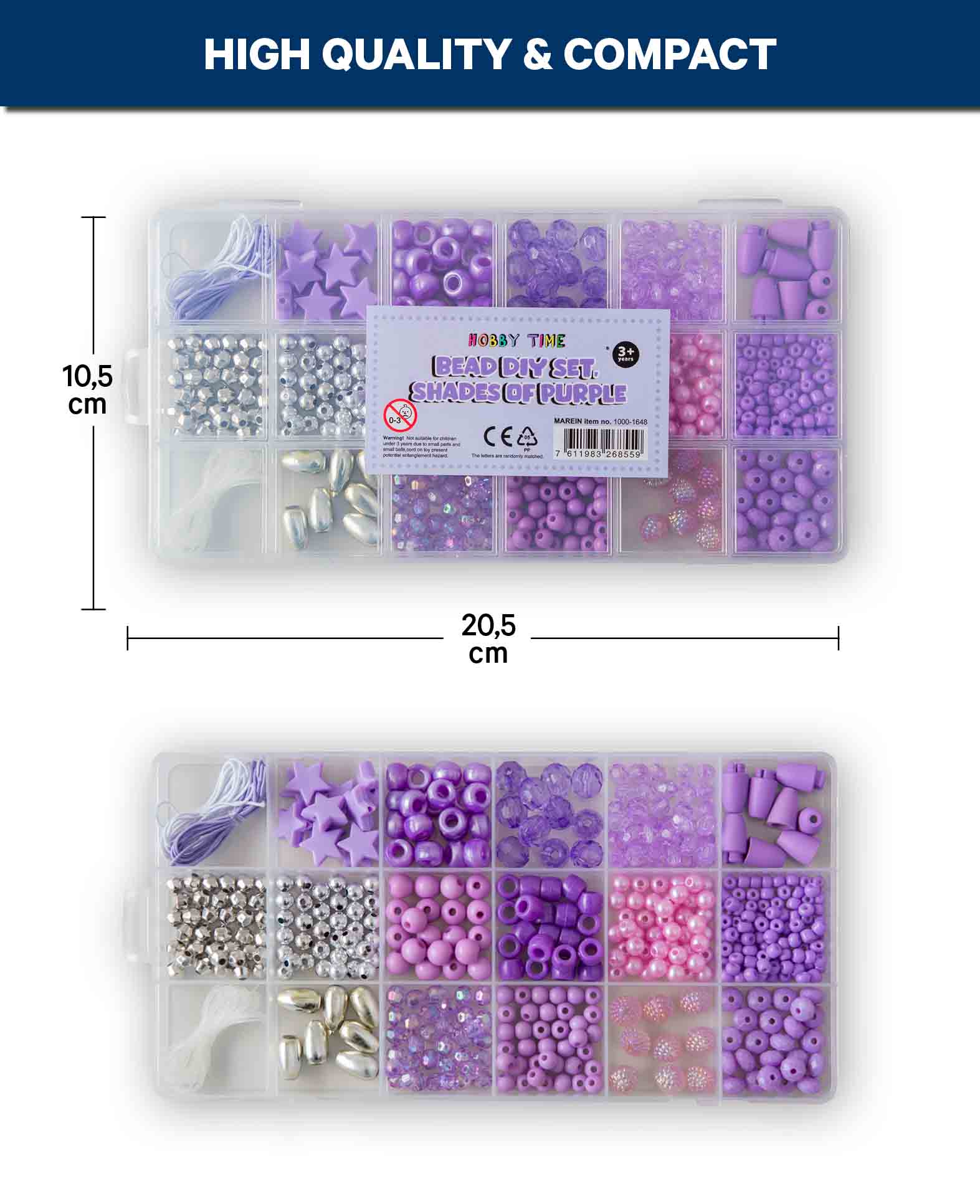 Perlen DIY Set Lilatöne