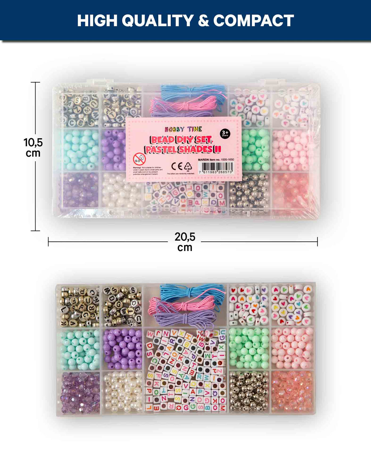 Kit de perles DIY, tons pastel II