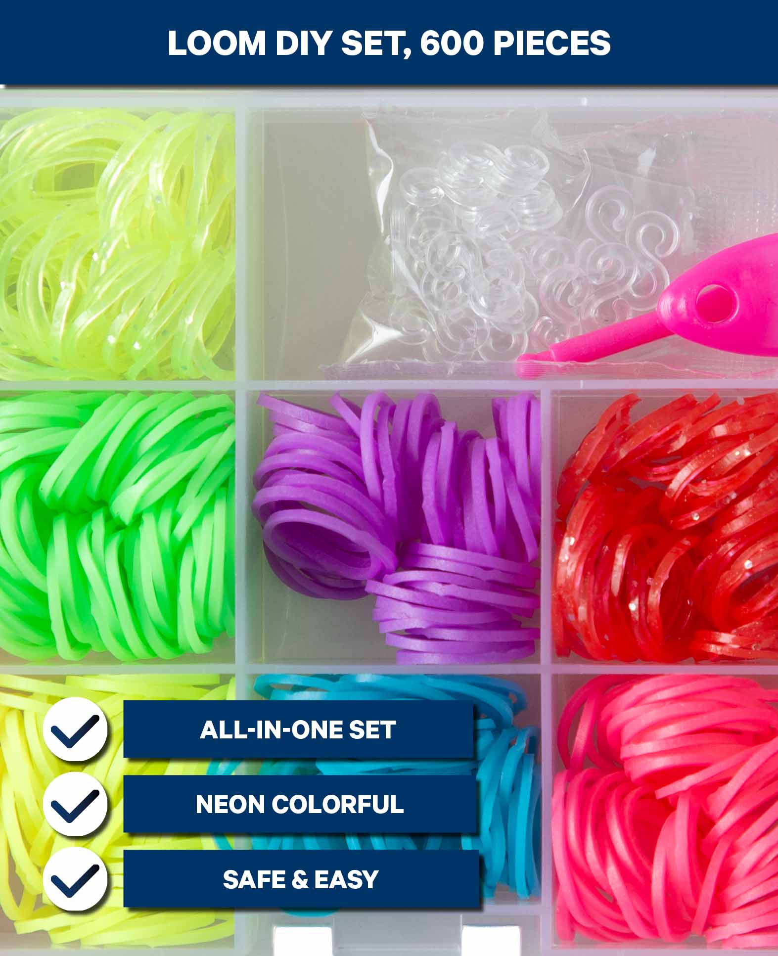 Loom DIY Set, 600 pieces.