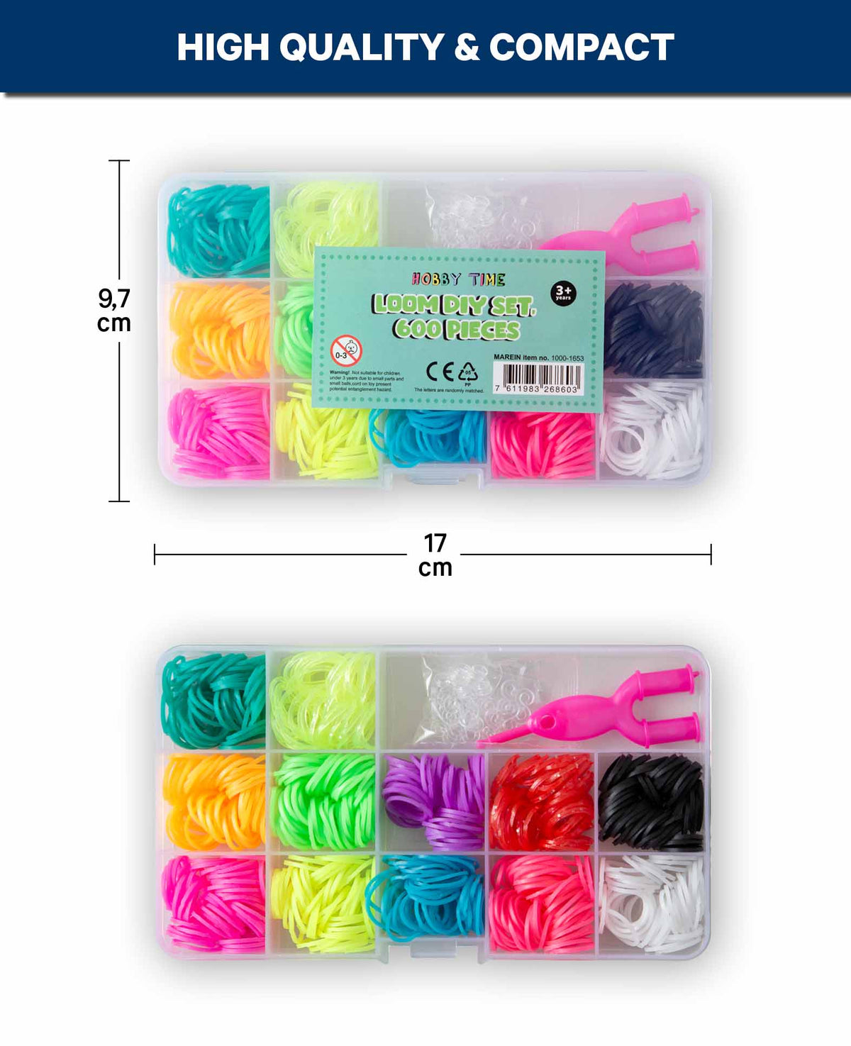 Kit de loom DIY, 600 pcs.