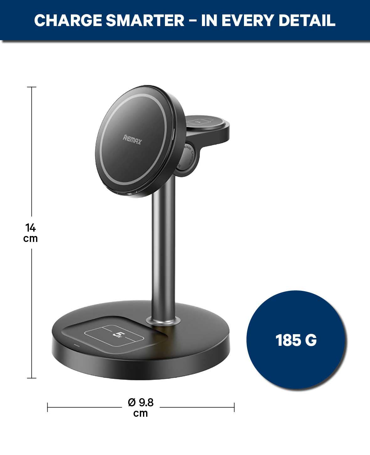REMAX, Station de recharge magnétique, 3-en-1, 20.5 W